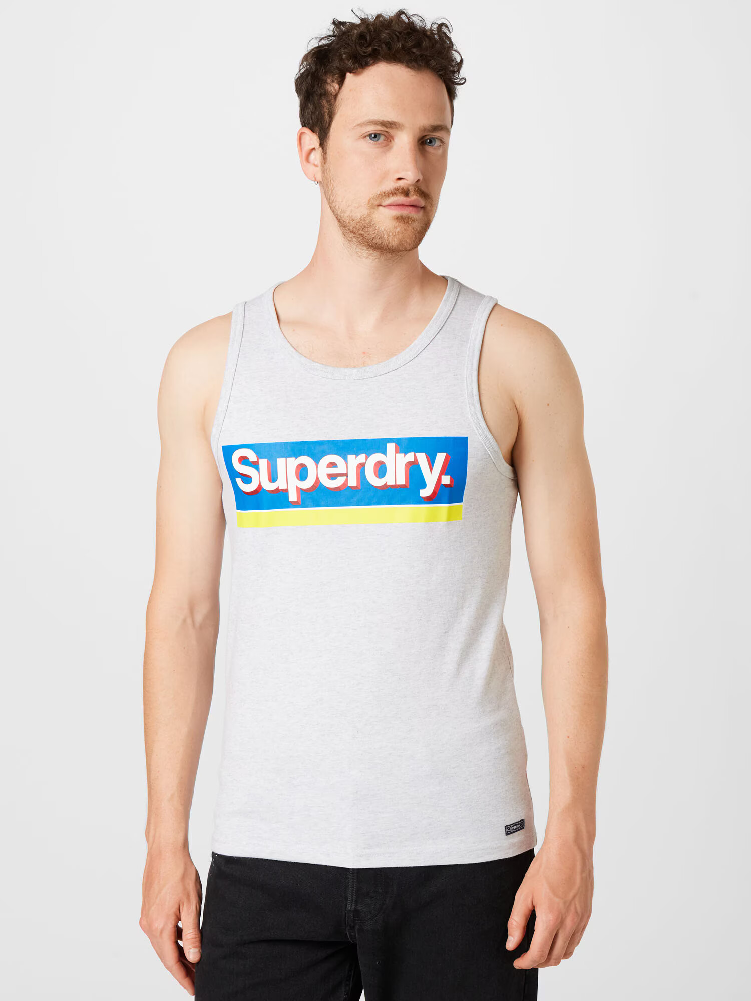 Superdry Tricou albastru / galben / gri amestecat / alb - Pled.ro