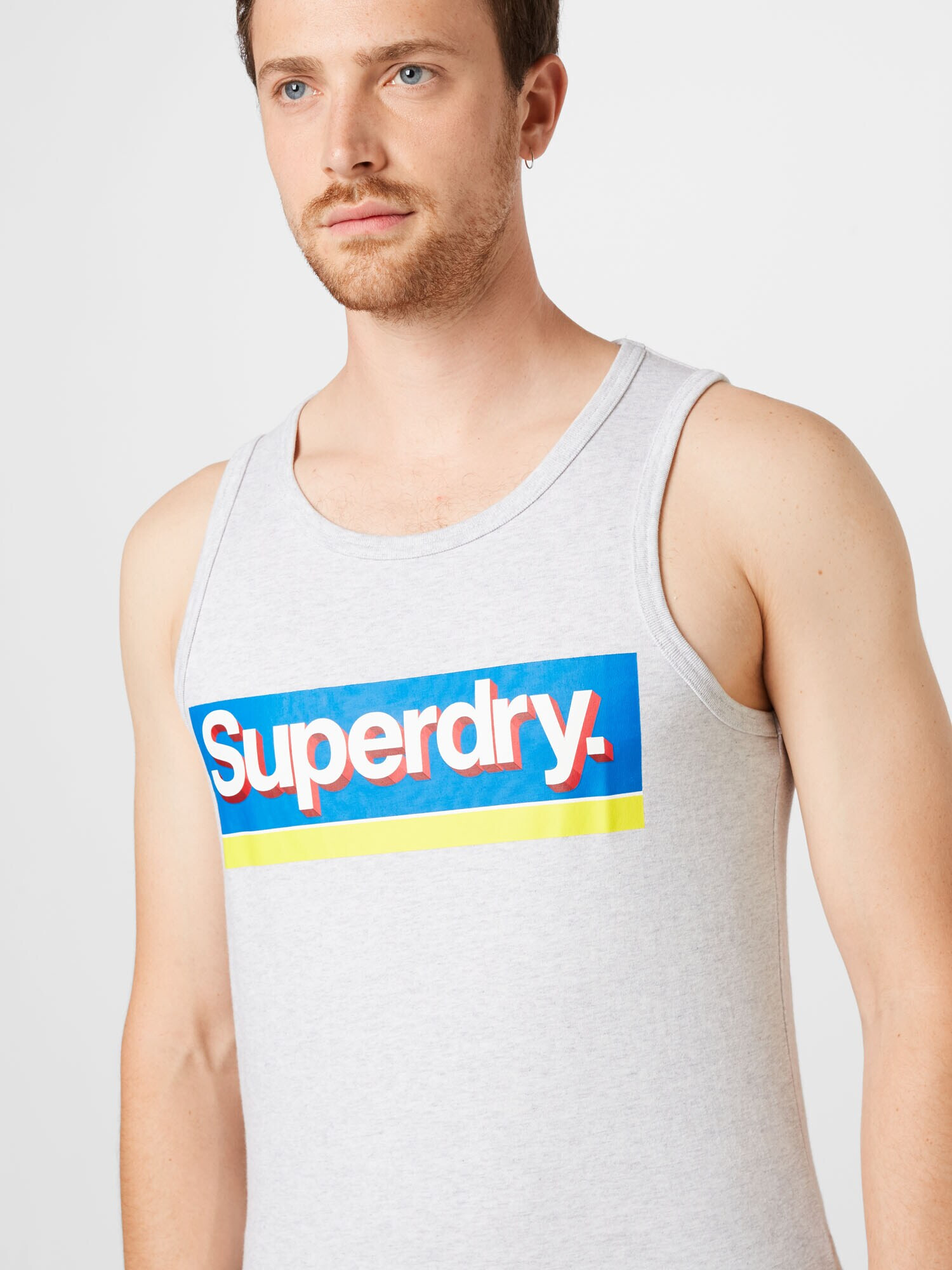 Superdry Tricou albastru / galben / gri amestecat / alb - Pled.ro