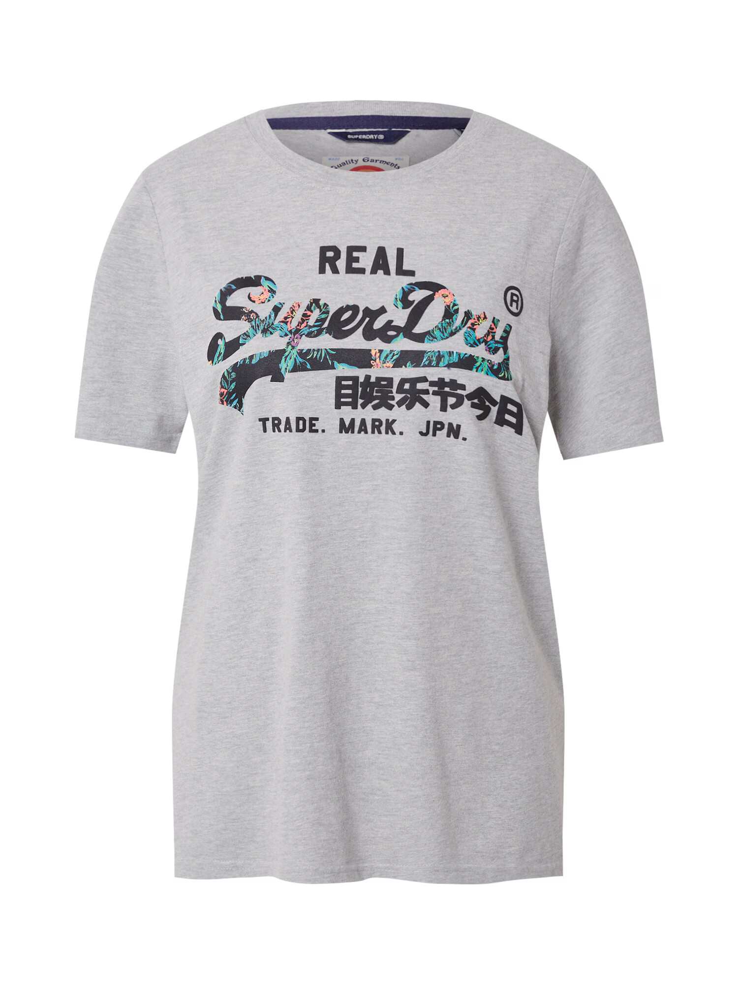 Superdry Tricou albastru închis / gri amestecat / verde jad / portocaliu somon - Pled.ro