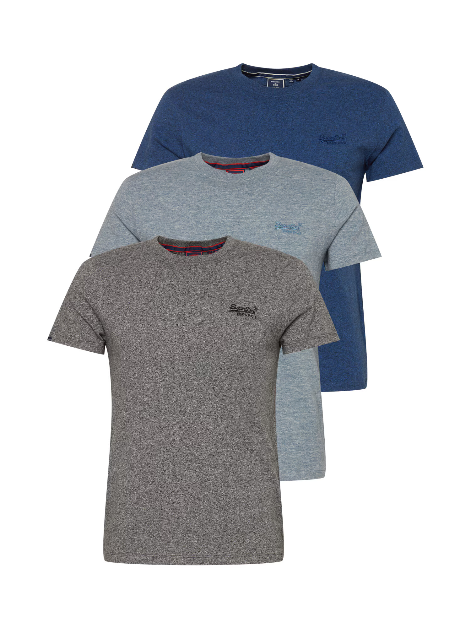 Superdry Tricou albastru marin / albastru amestec / gri amestecat - Pled.ro