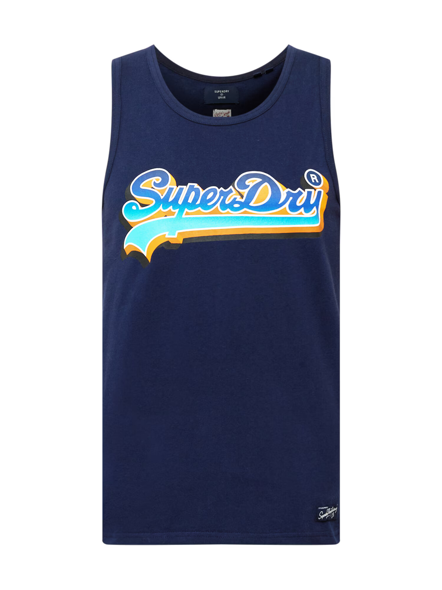 Superdry Tricou albastru marin / albastru aqua / albastru închis / portocaliu - Pled.ro