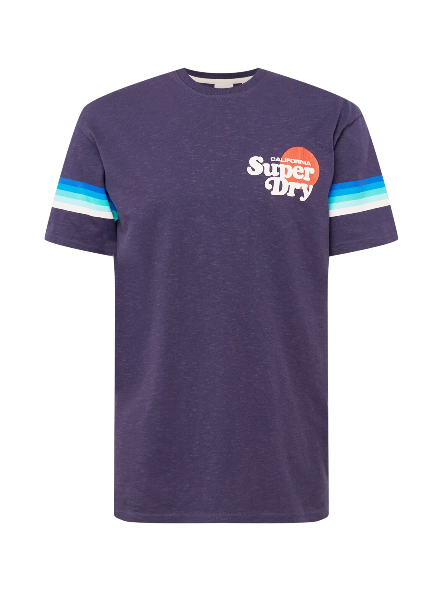 Superdry Tricou albastru marin / albastru aqua / roșu intens / alb - Pled.ro