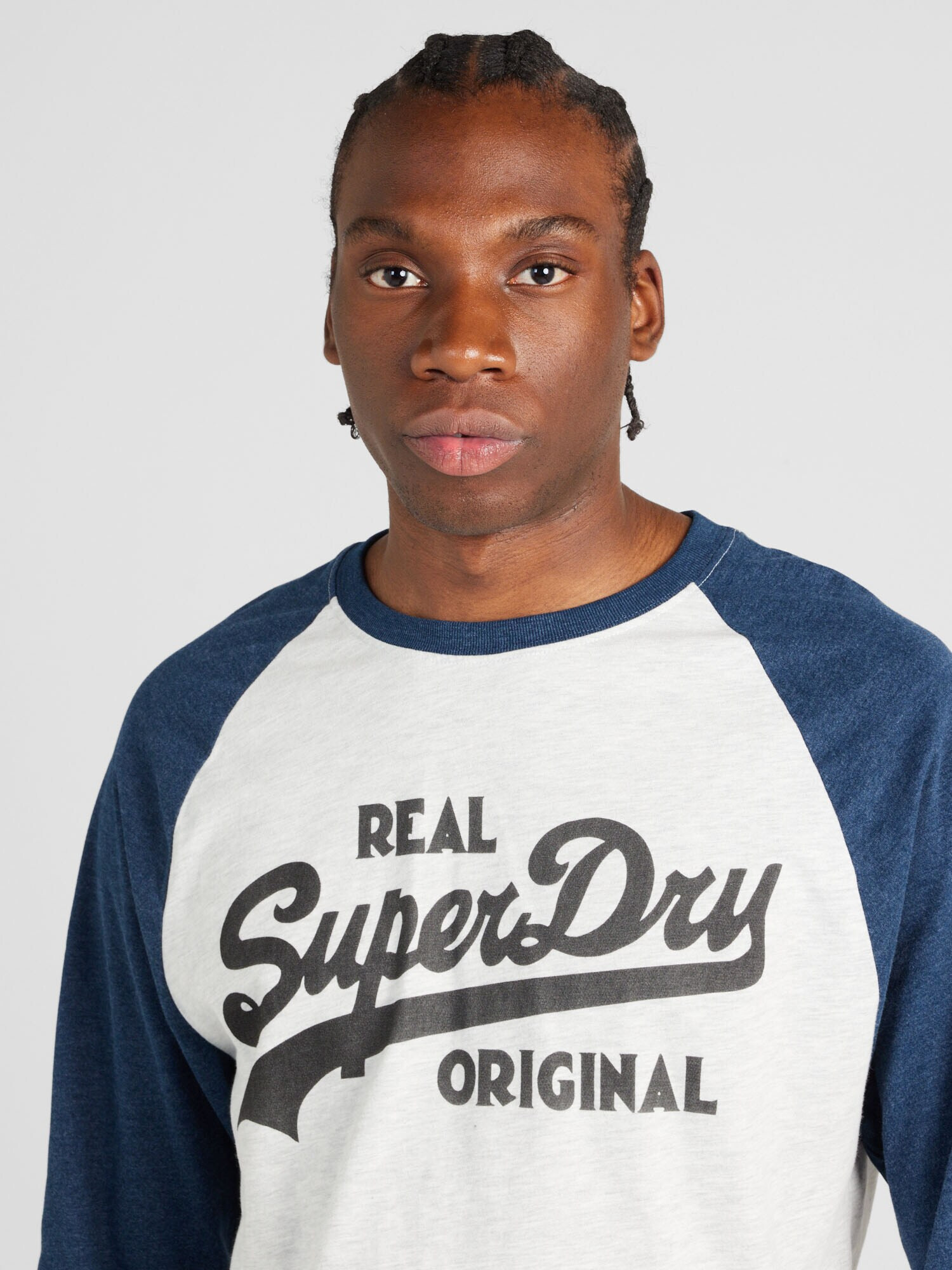 Superdry Tricou 'Athletic' albastru amestec / gri grafit / alb - Pled.ro