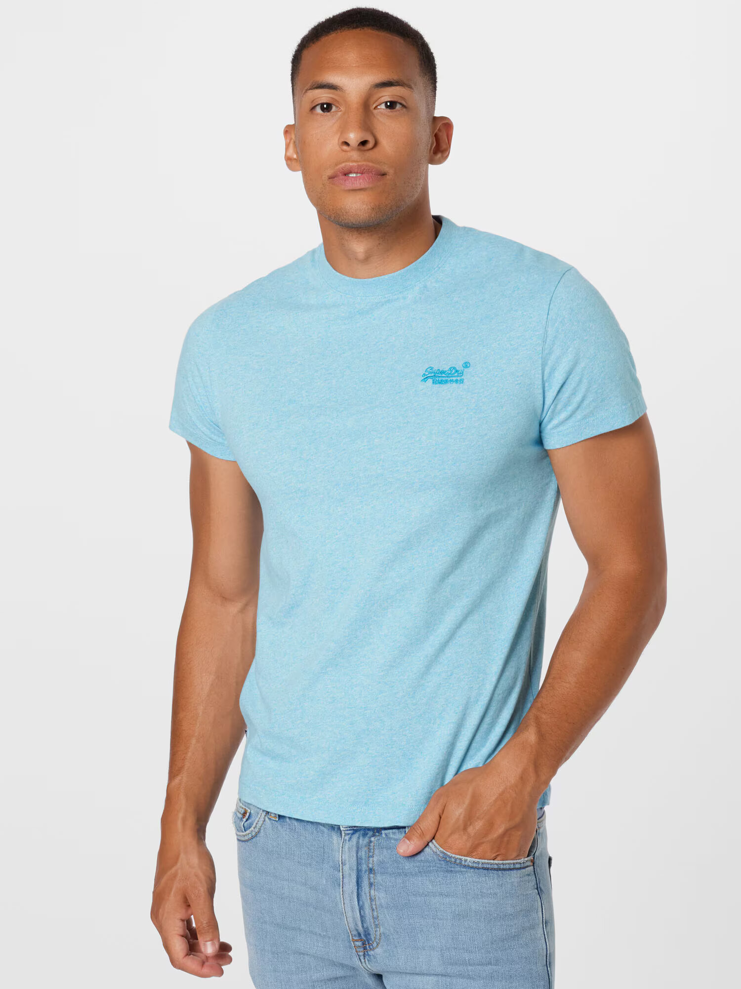 Superdry Tricou 'Vintage' cyan / azuriu - Pled.ro