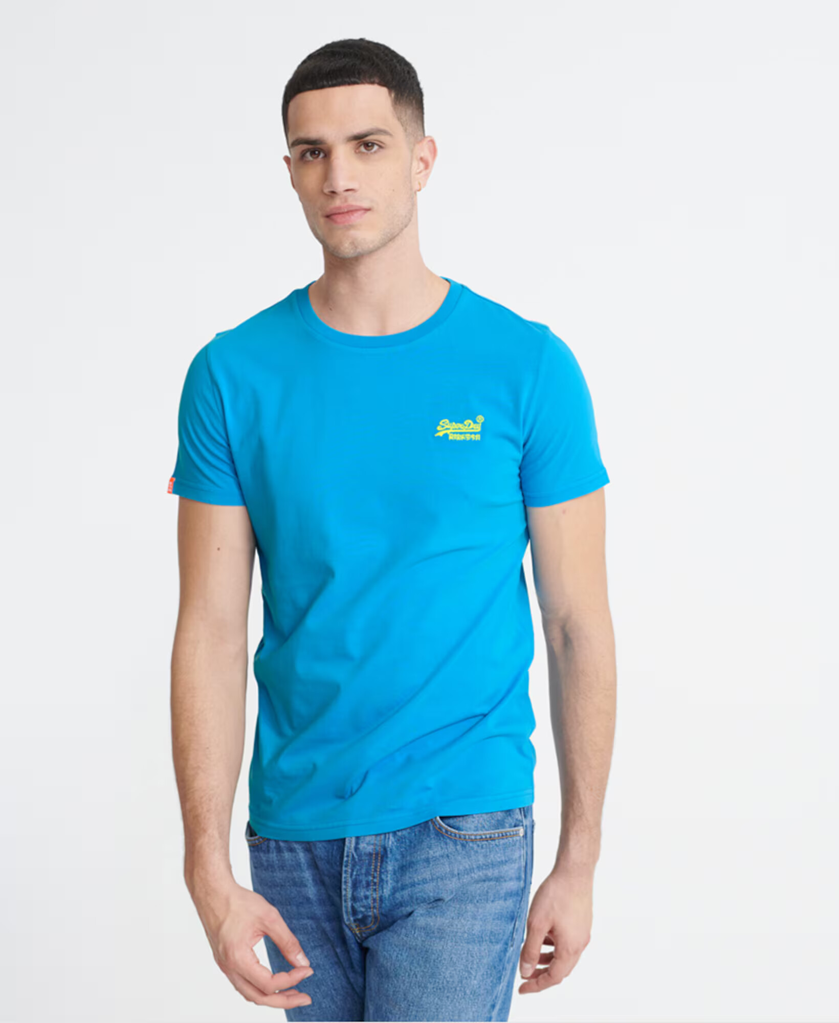 Superdry Tricou azuriu / verde limetă - Pled.ro