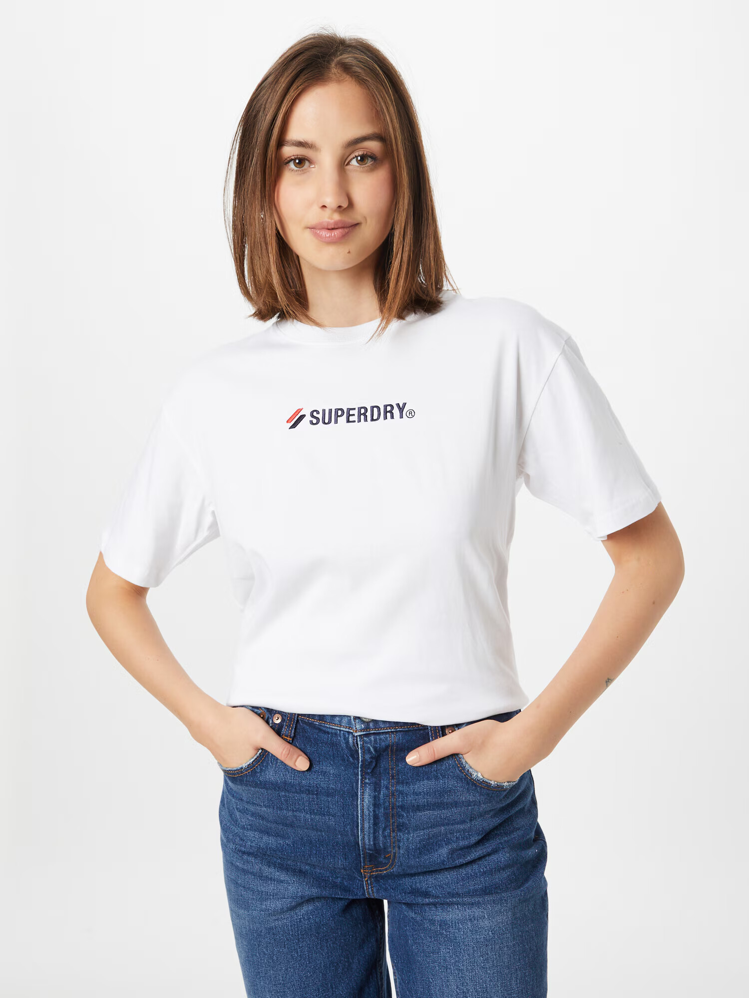 Superdry Tricou bleumarin / roșu / alb - Pled.ro