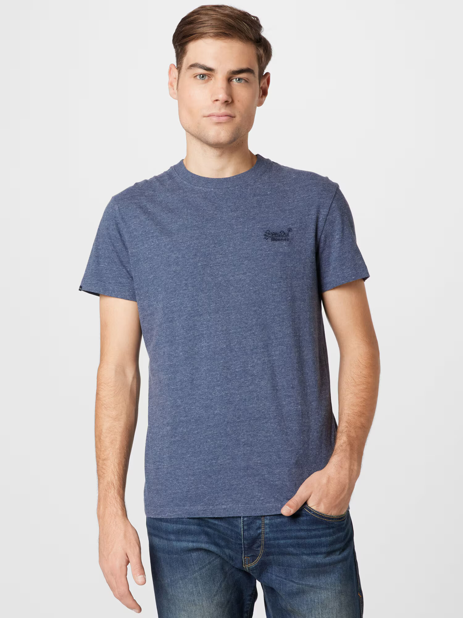 Superdry Tricou bleumarin / albastru amestec - Pled.ro