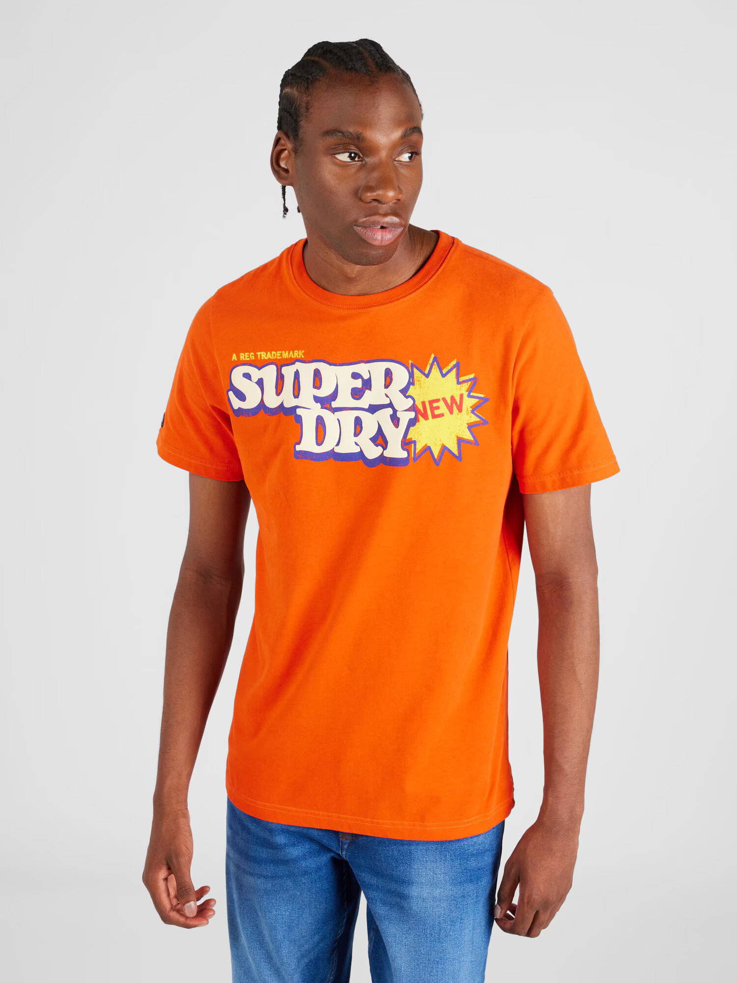 Superdry Tricou 'Cooper 70er Jahre' bleumarin / galben / portocaliu / alb murdar - Pled.ro