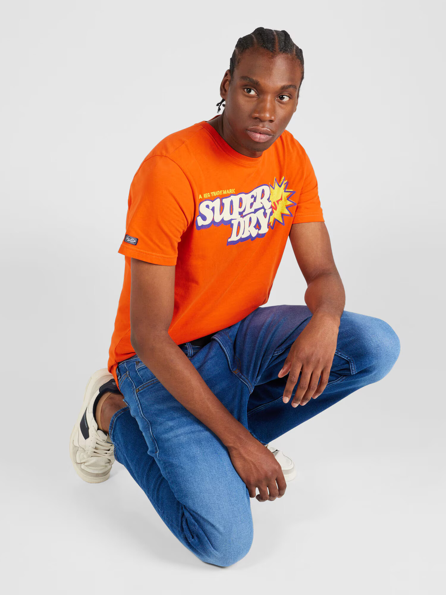 Superdry Tricou 'Cooper 70er Jahre' bleumarin / galben / portocaliu / alb murdar - Pled.ro