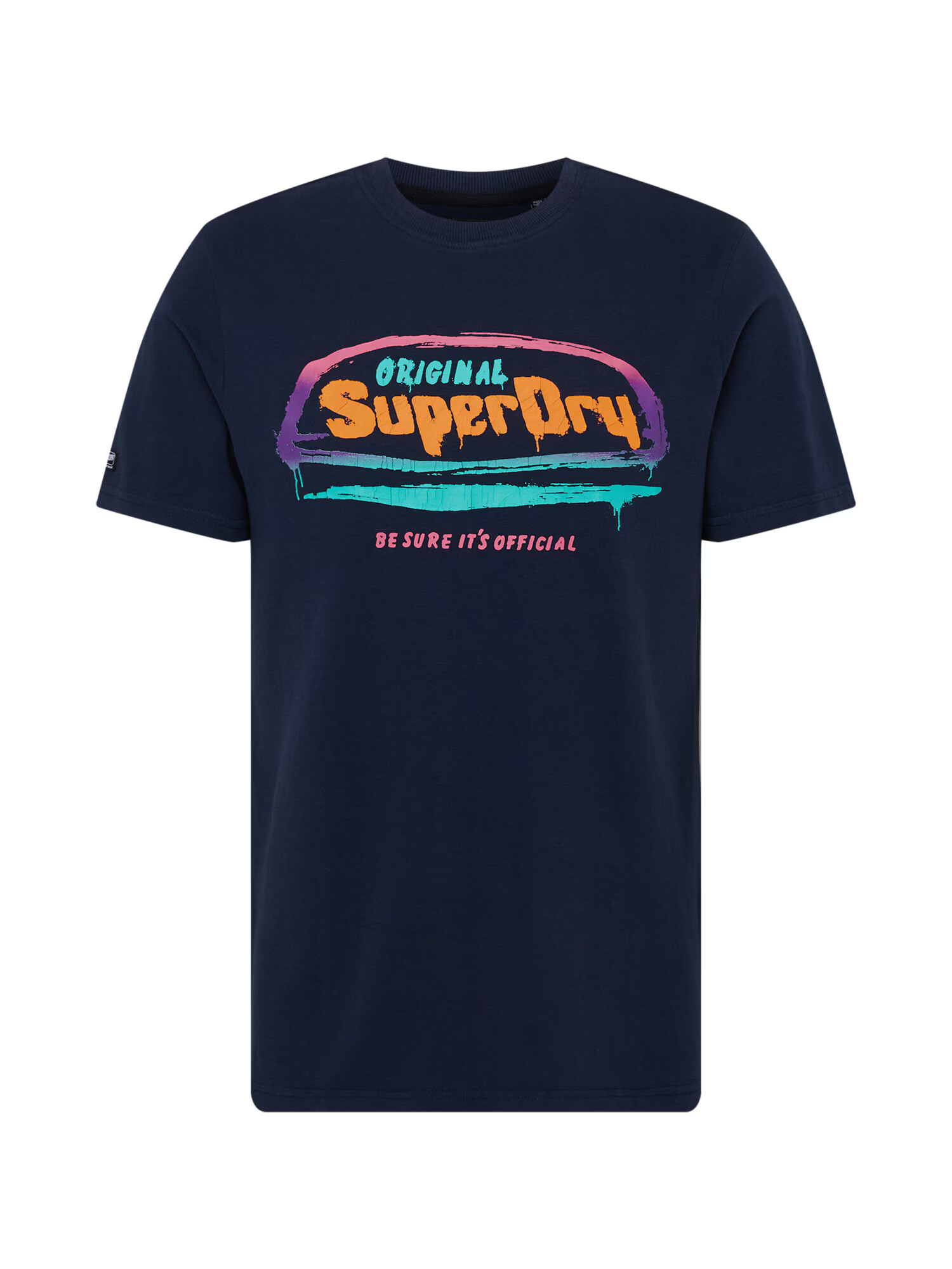 Superdry Tricou 'Cali' bleumarin / albastru aqua / mov neon / portocaliu / roz deschis - Pled.ro