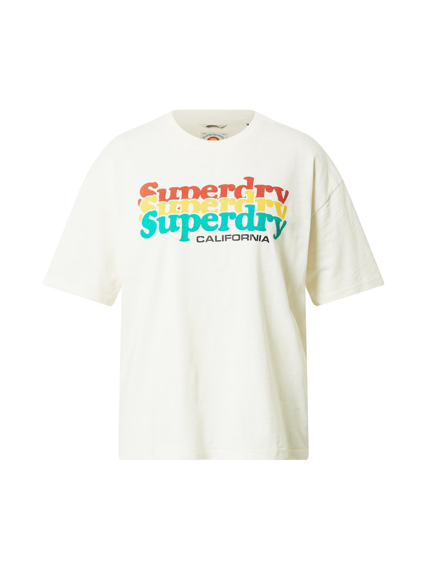 Superdry Tricou 'Cali' galben / verde / roșu / negru / alb murdar - Pled.ro