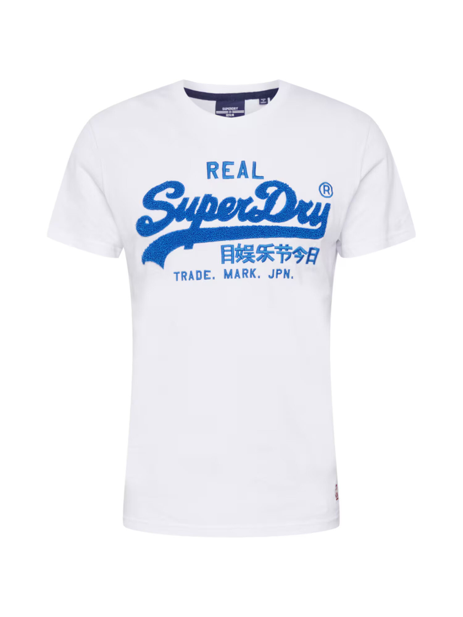 Superdry Tricou albastru regal / alb - Pled.ro