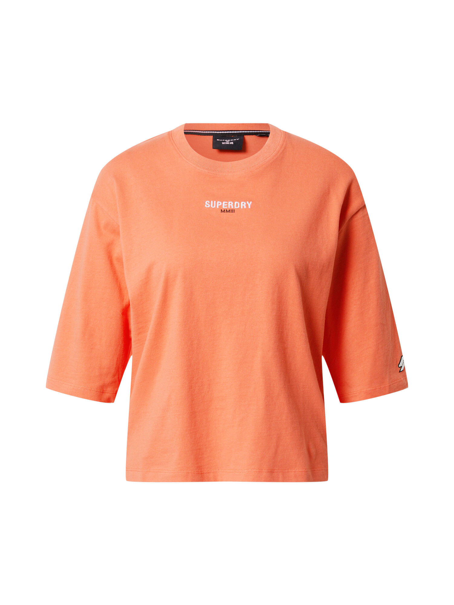 Superdry Tricou corai / alb - Pled.ro