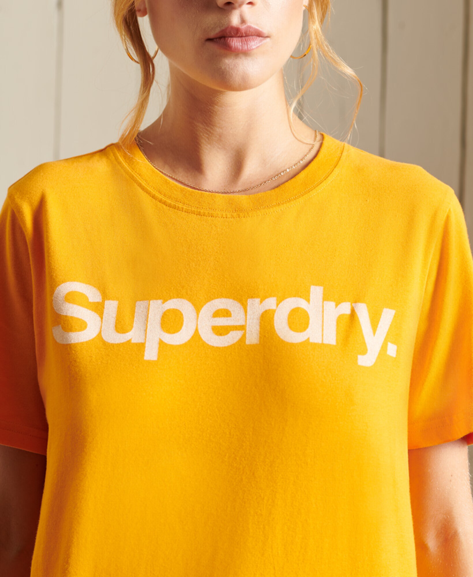 Superdry Tricou 'Core' bleumarin / galben auriu / roz deschis - Pled.ro