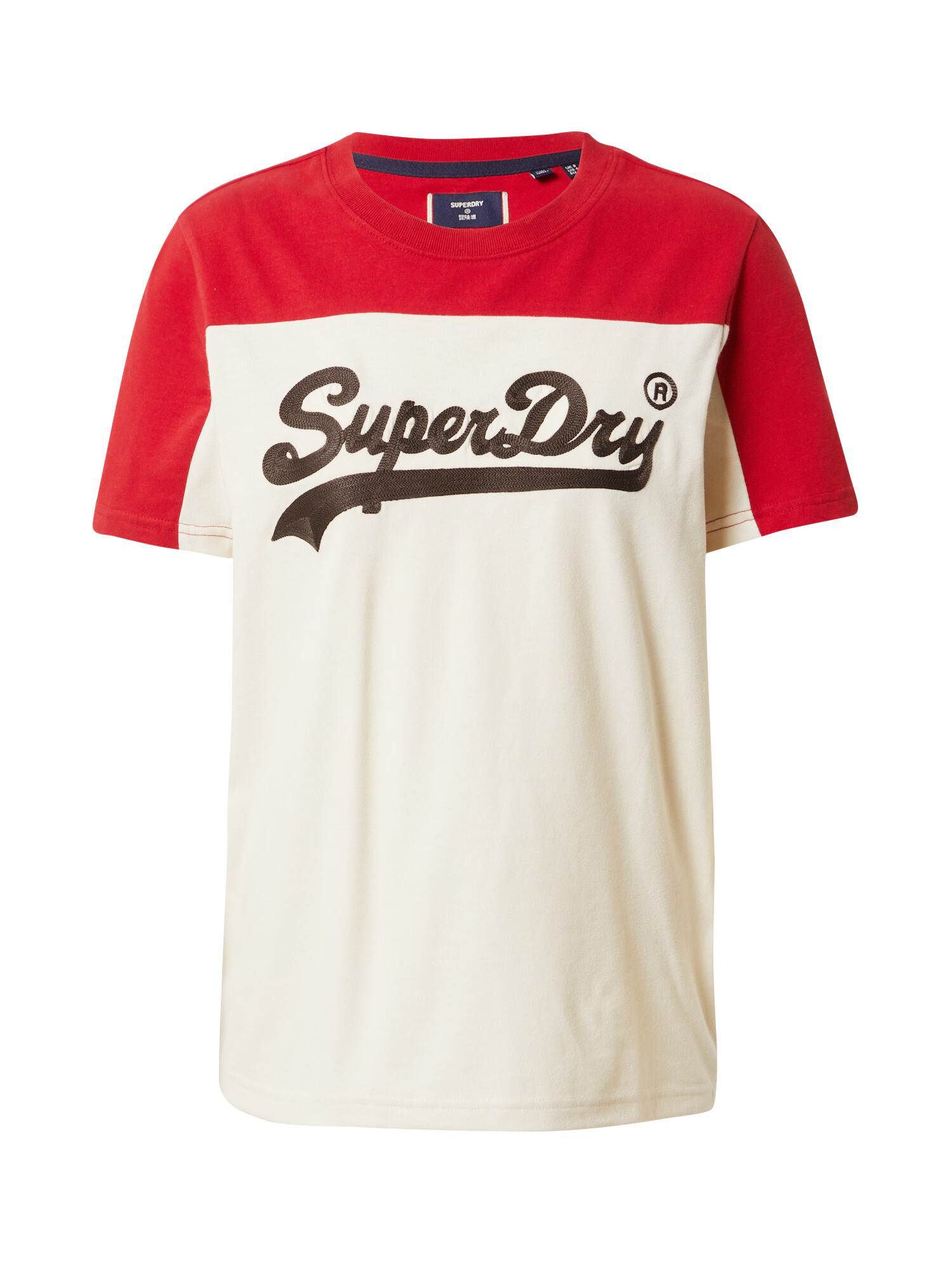 Superdry Tricou crem / ciocolatiu / roși aprins - Pled.ro