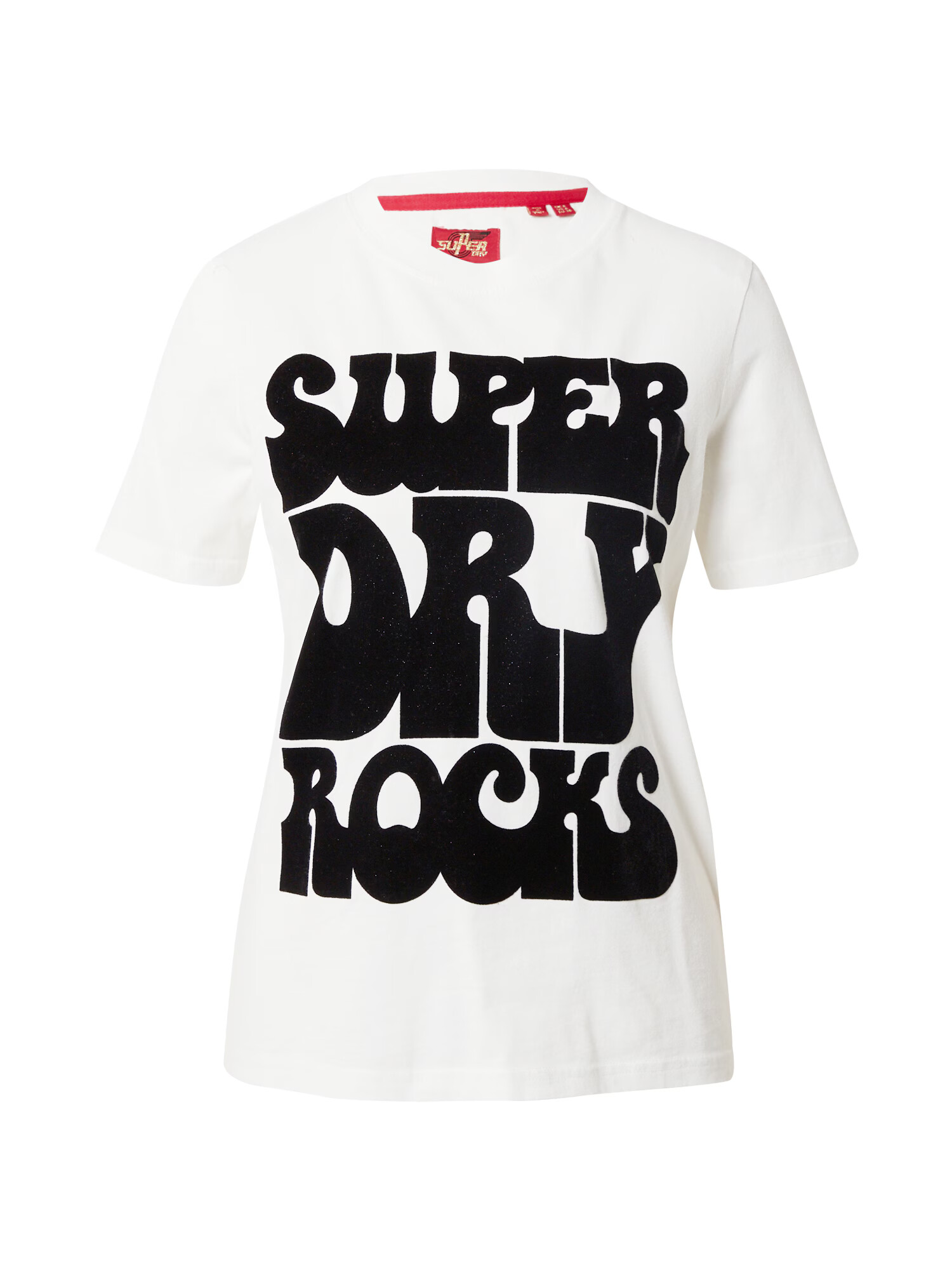 Superdry Tricou ecru / negru - Pled.ro