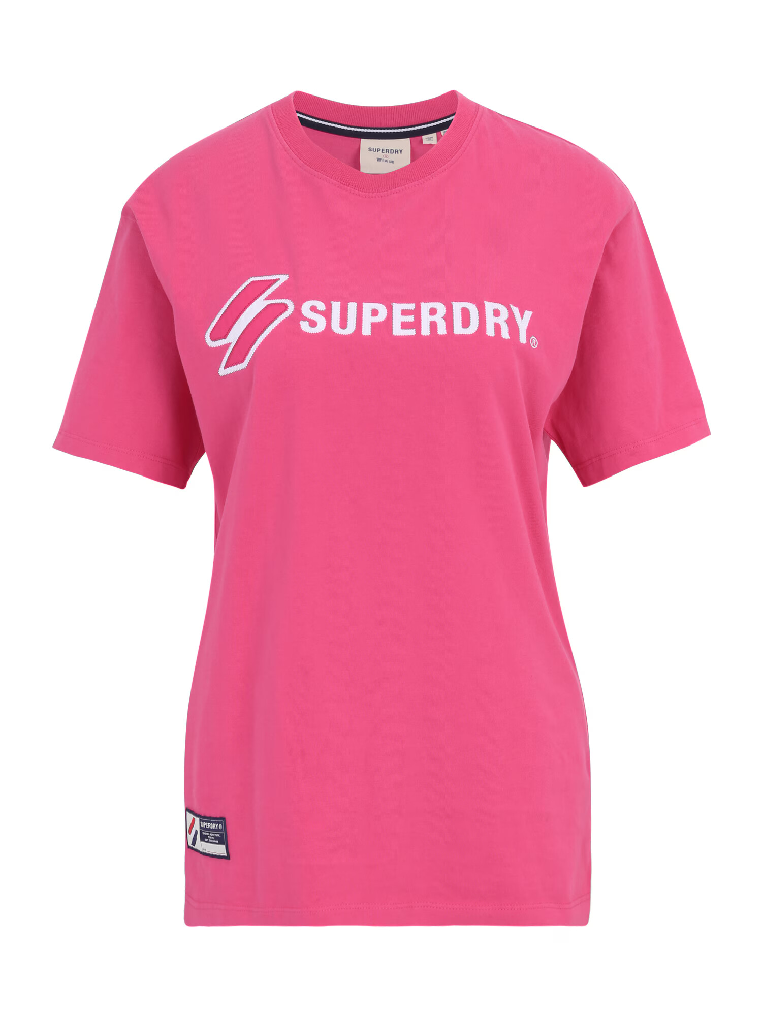 Superdry Tricou fucsia / alb - Pled.ro