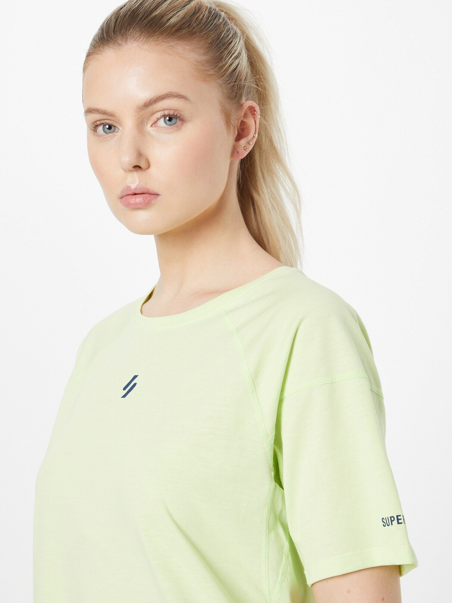 Superdry Tricou funcțional albastru închis / verde deschis - Pled.ro