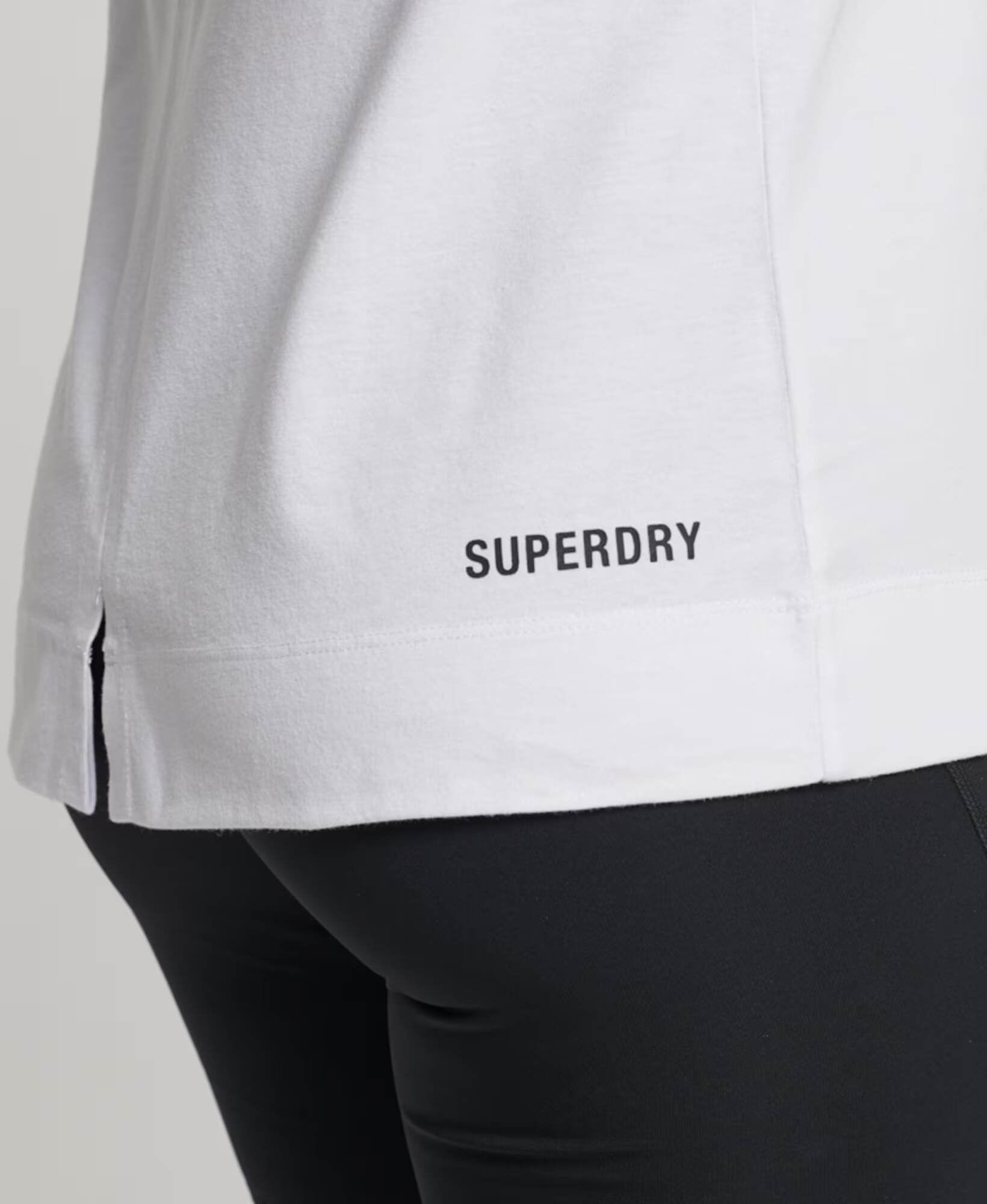 Superdry Tricou funcțional negru / alb - Pled.ro