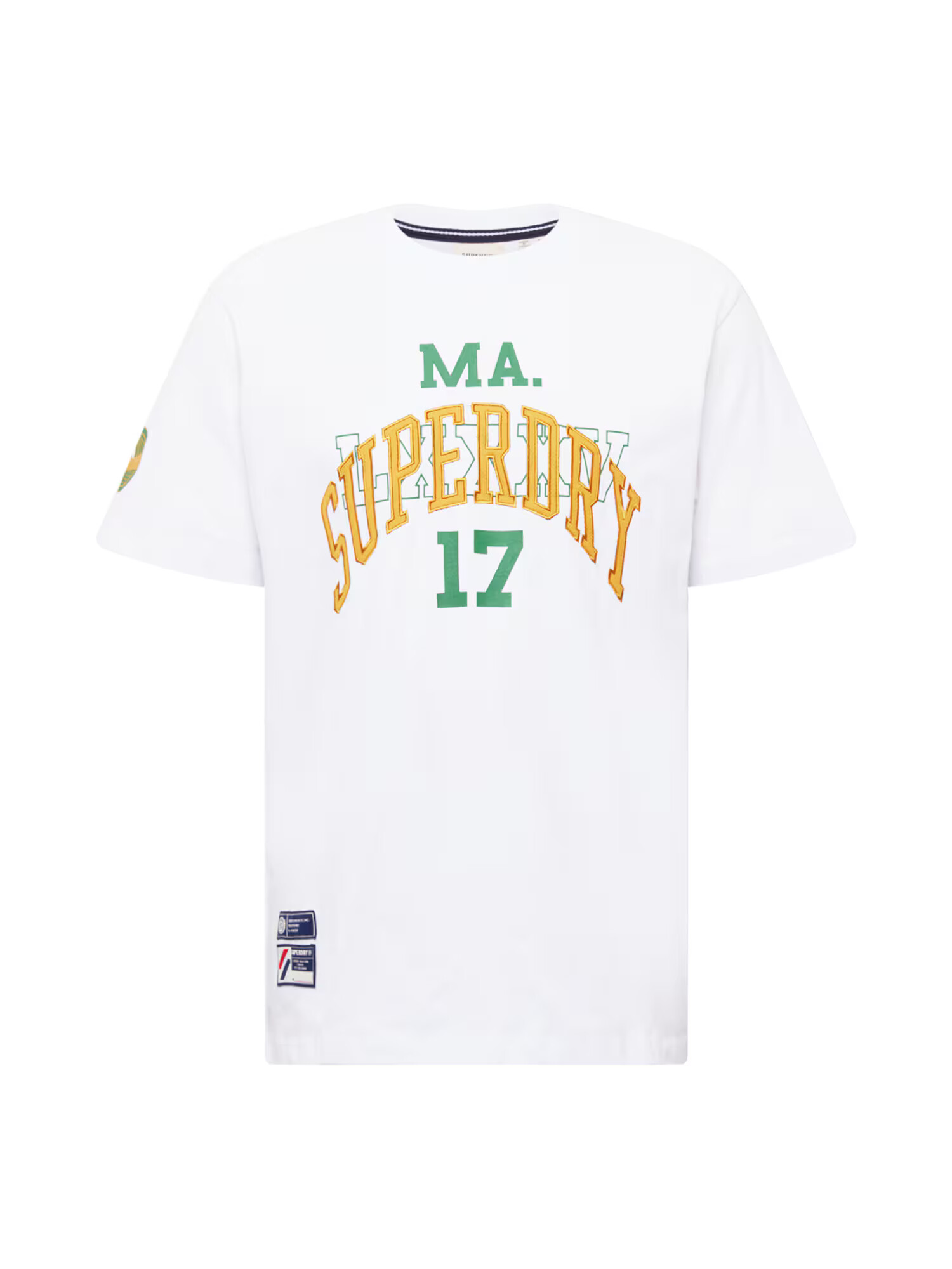 Superdry Tricou galben auriu / verde iarbă / alb - Pled.ro