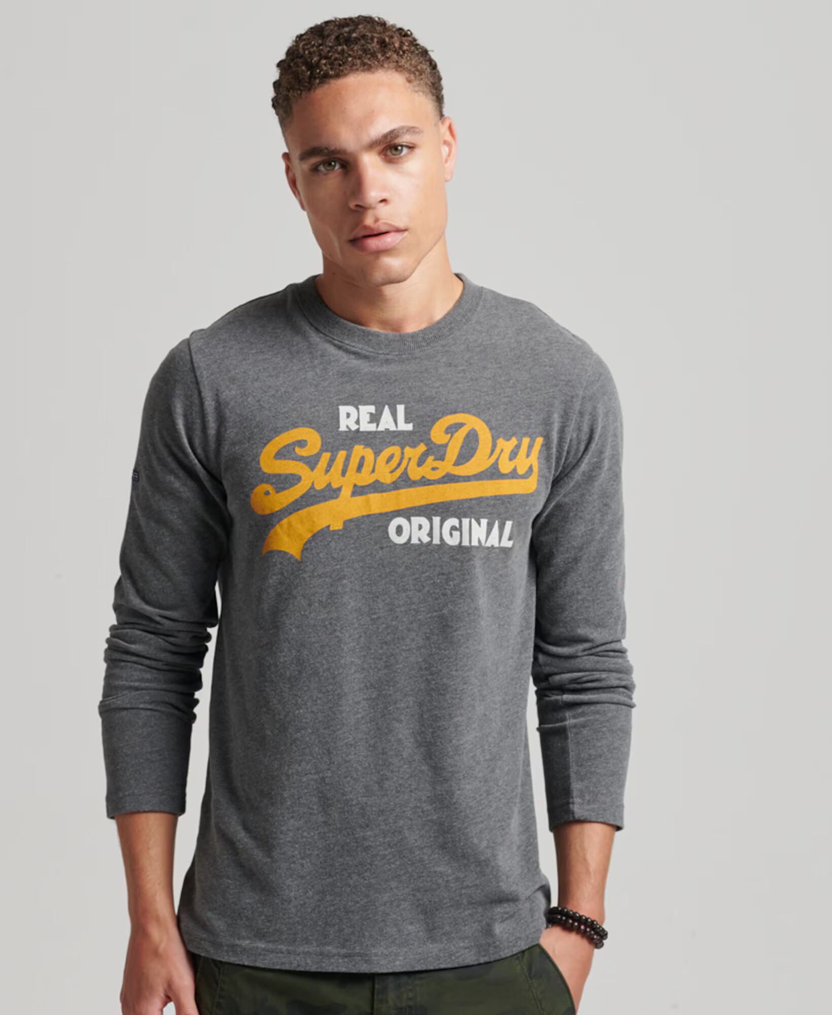 Superdry Tricou galben / gri - Pled.ro