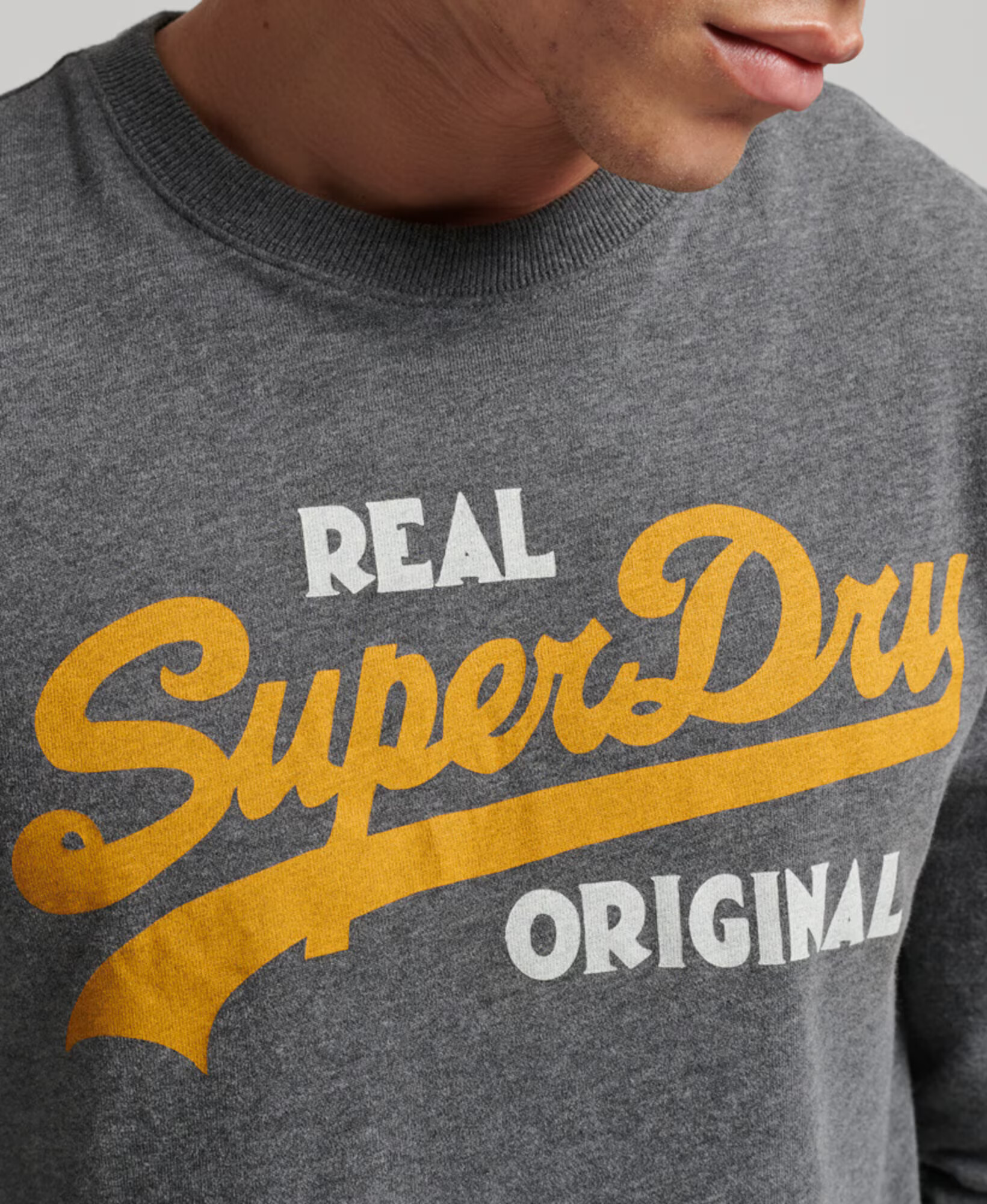 Superdry Tricou galben / gri - Pled.ro