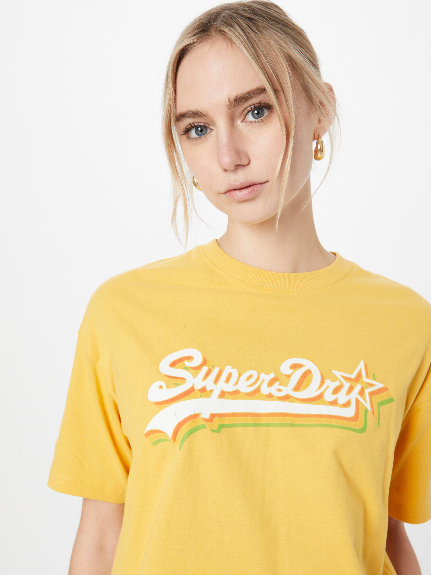 Superdry Tricou galben / verde / portocaliu / alb - Pled.ro