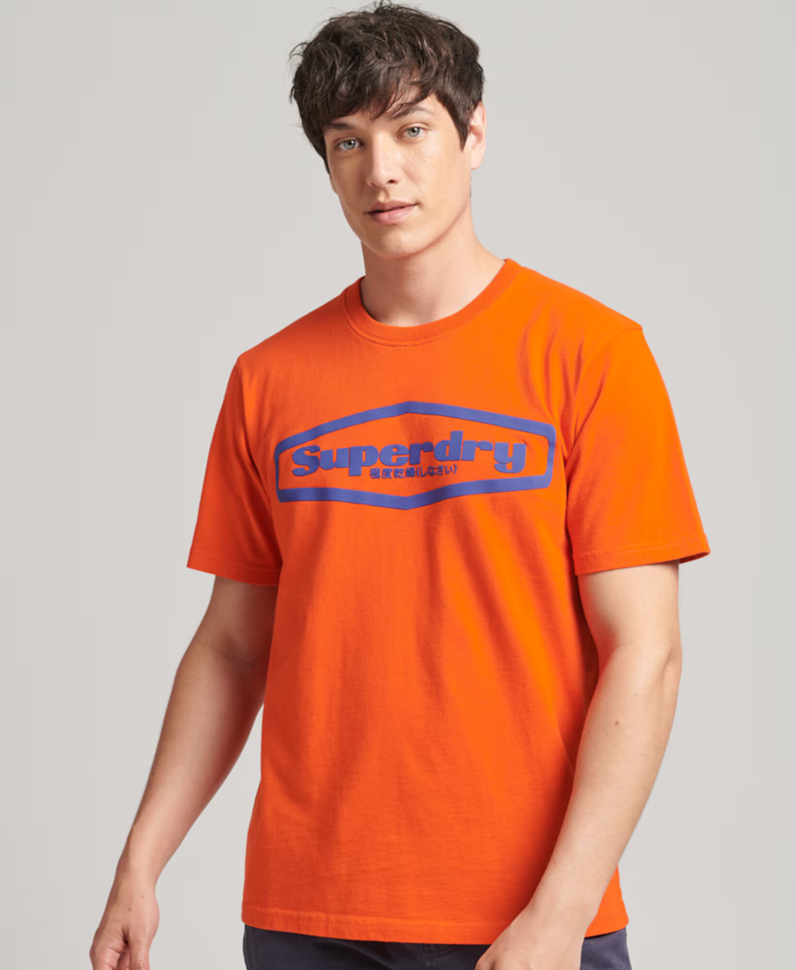 Superdry Tricou 'Game On 90s' albastru / portocaliu / negru / alb murdar - Pled.ro