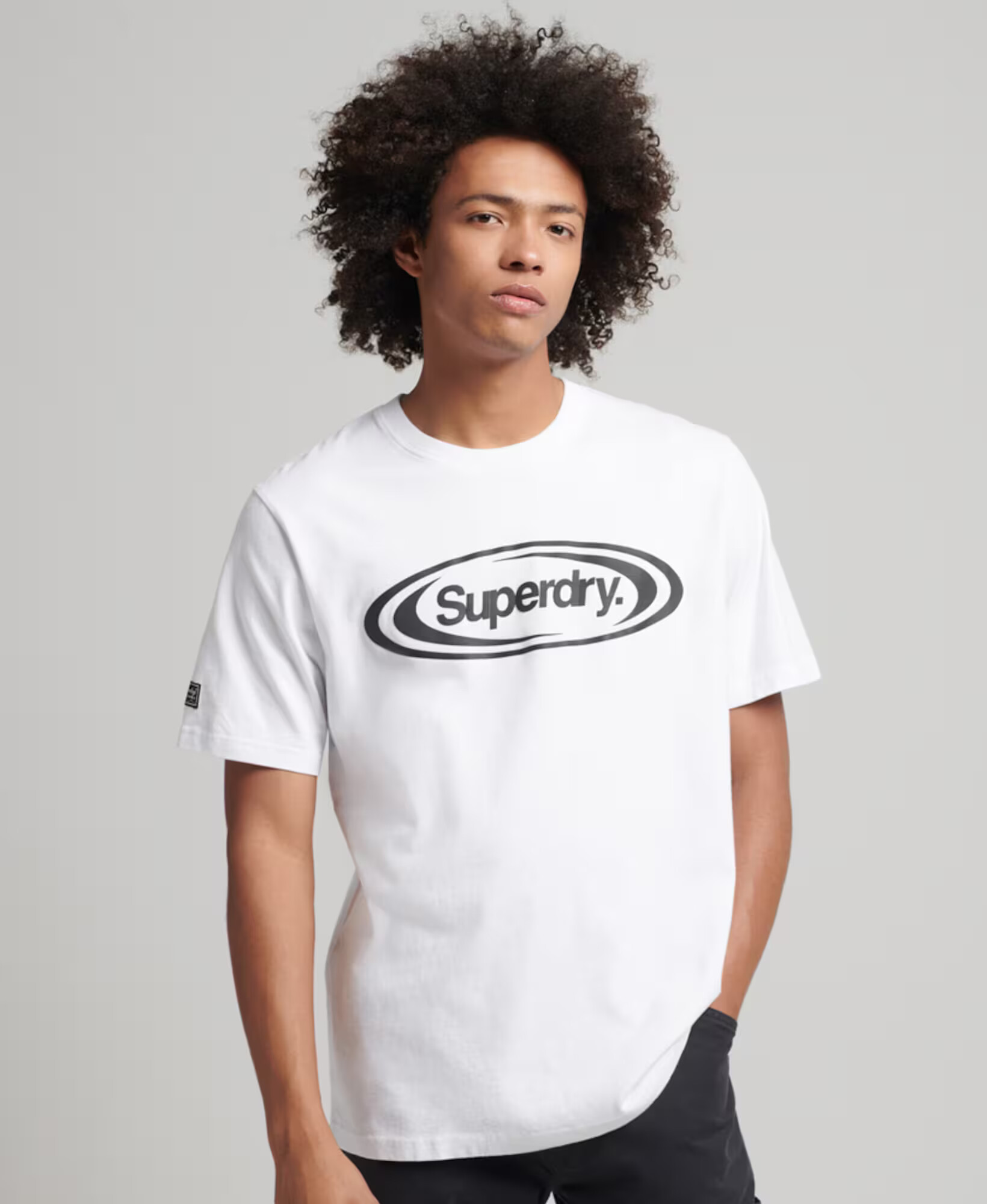 Superdry Tricou 'Game On 90s' negru / alb murdar - Pled.ro