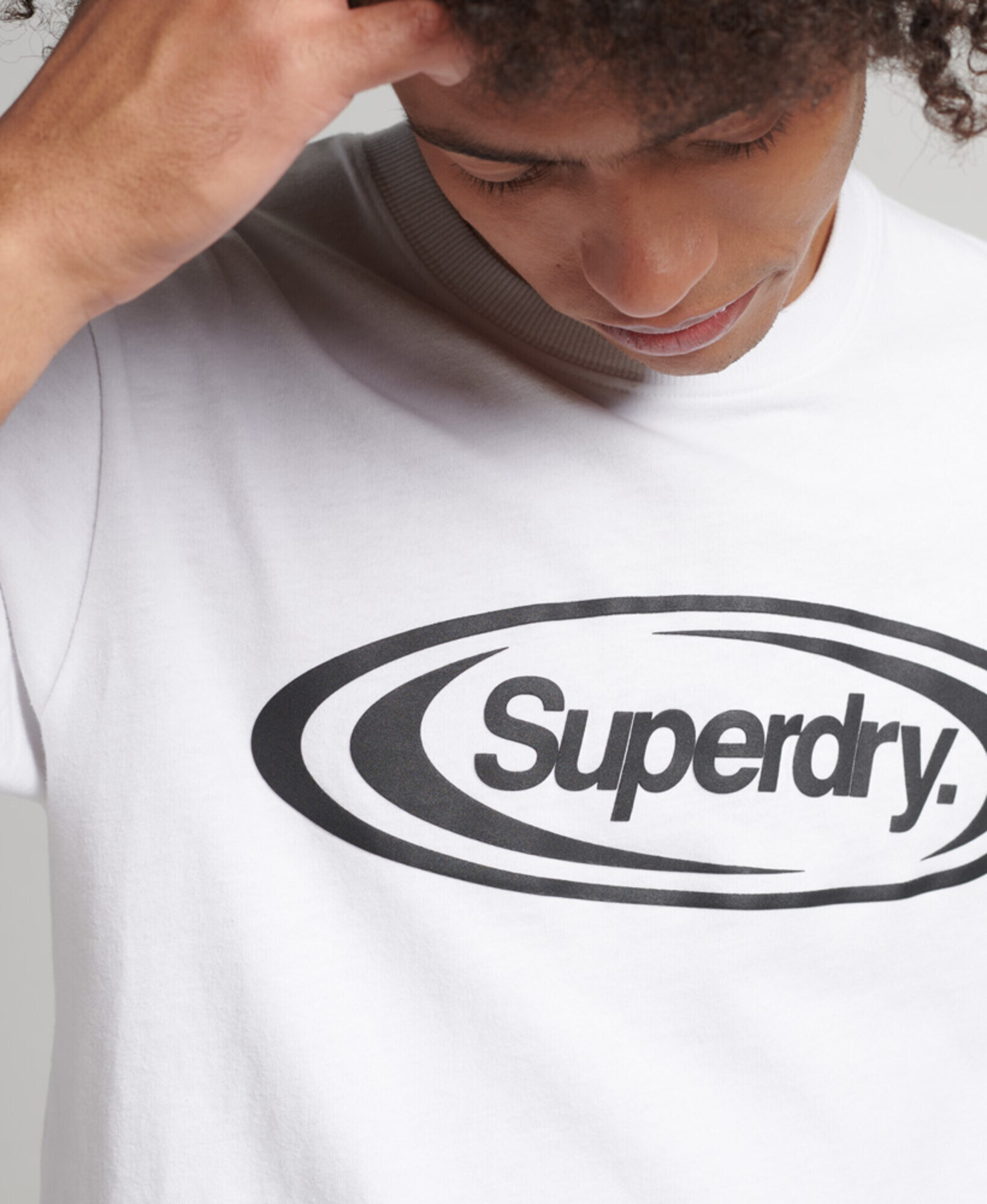 Superdry Tricou 'Game On 90s' negru / alb murdar - Pled.ro