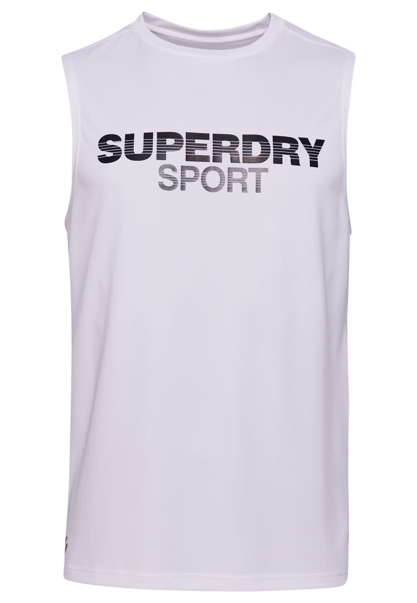 Superdry Tricou funcțional gri / alb - Pled.ro