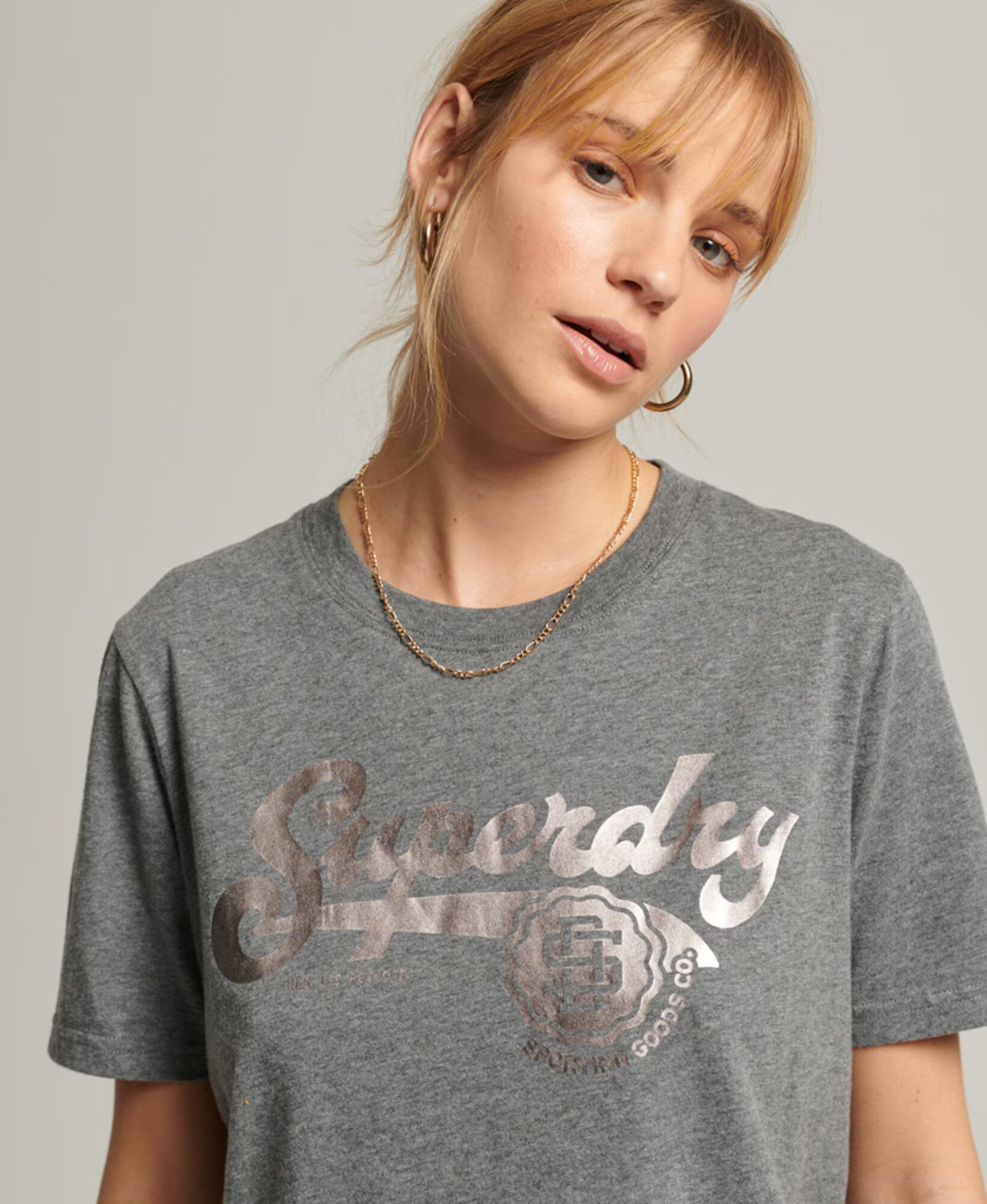 Superdry Tricou gri argintiu / gri închis - Pled.ro