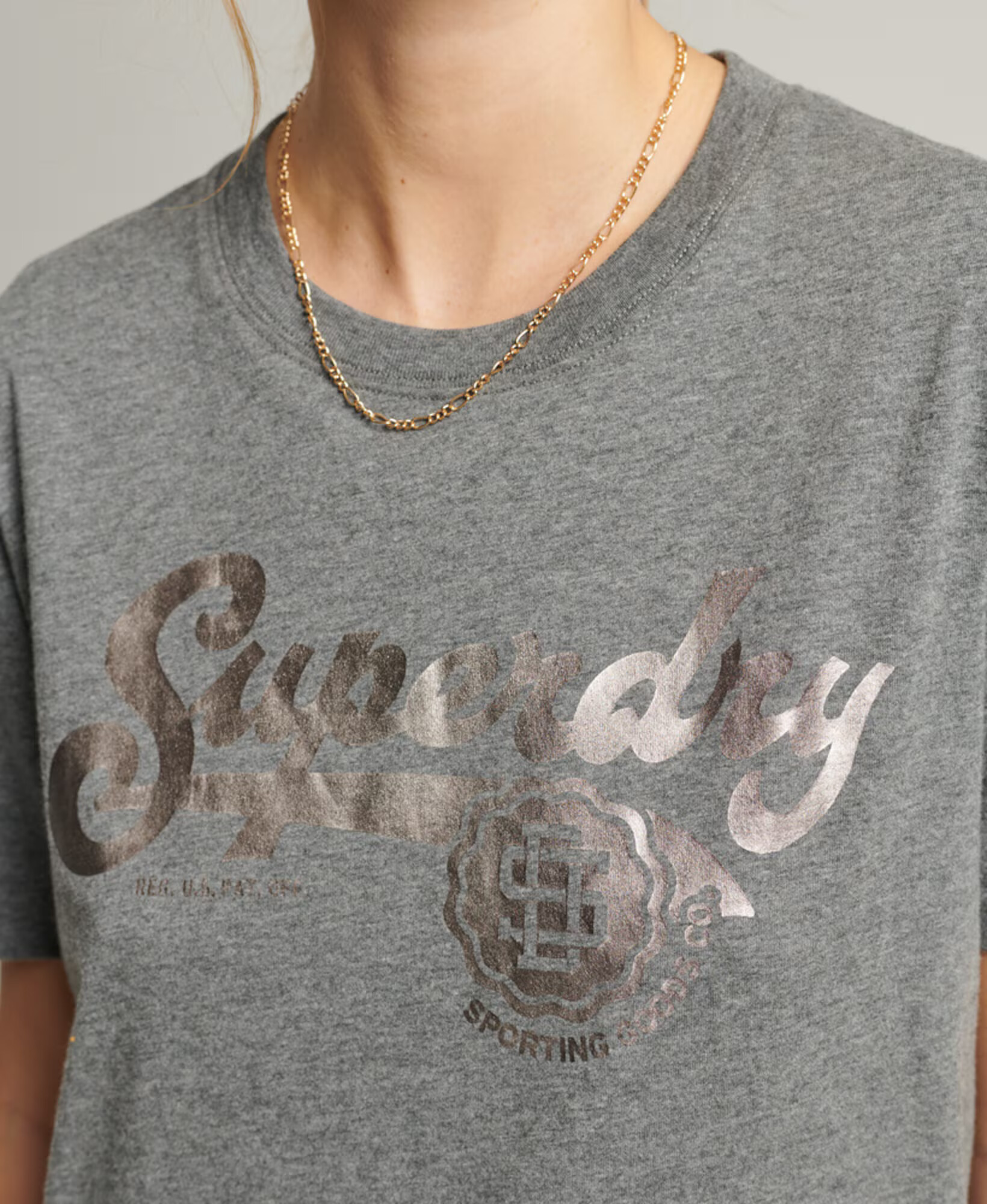 Superdry Tricou gri argintiu / gri închis - Pled.ro