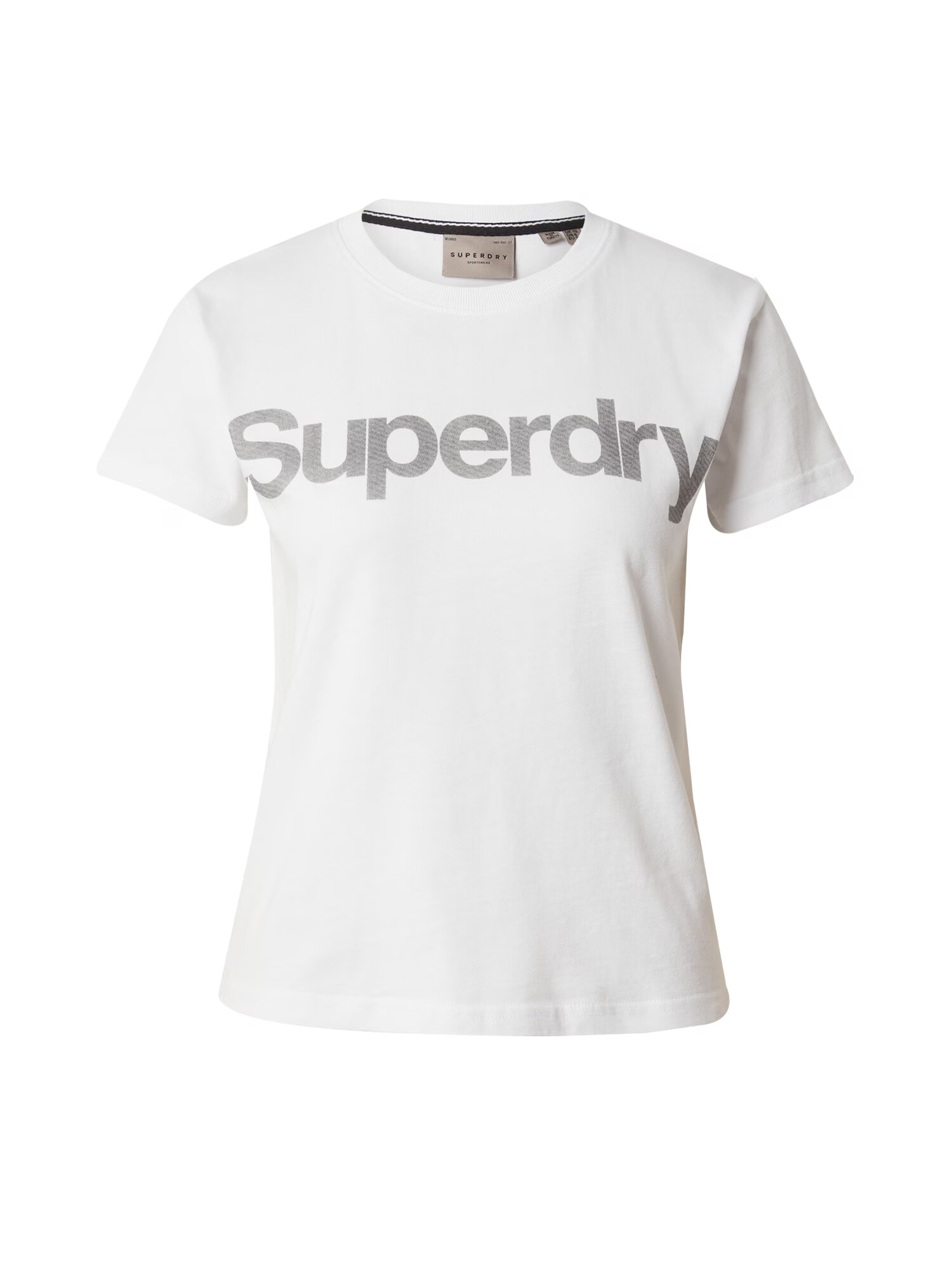 Superdry Tricou gri închis / alb natural - Pled.ro