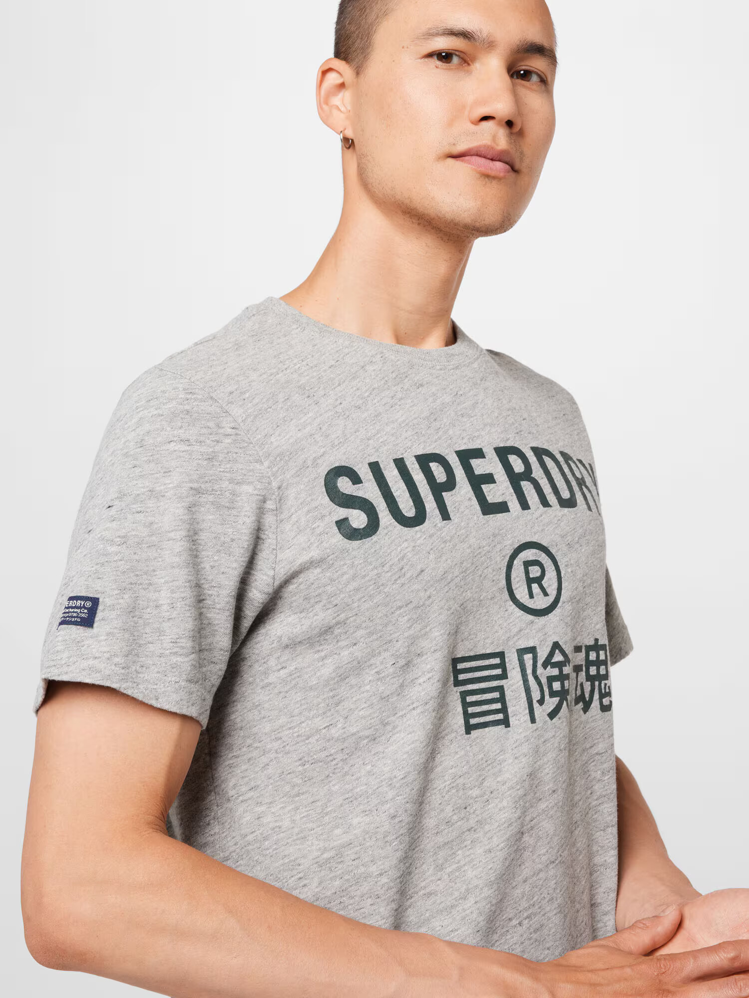 Superdry Tricou gri închis / gri amestecat - Pled.ro