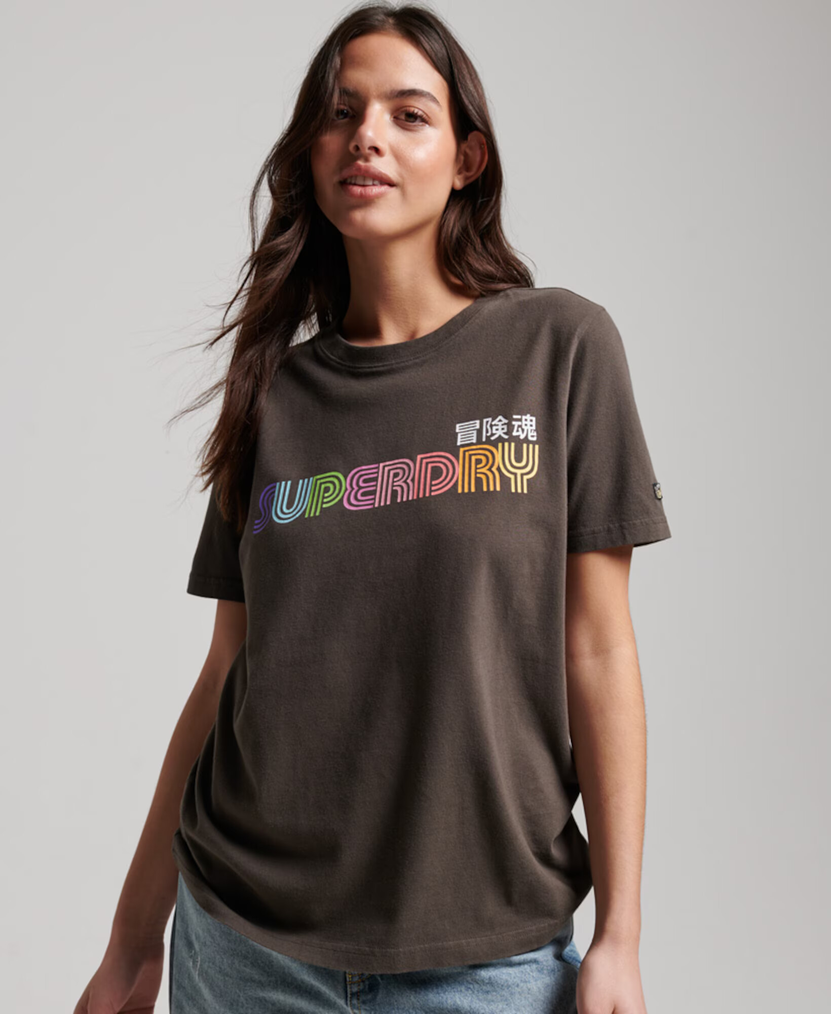 Superdry Tricou 'Vintage Retro Rainbow' maro - Pled.ro