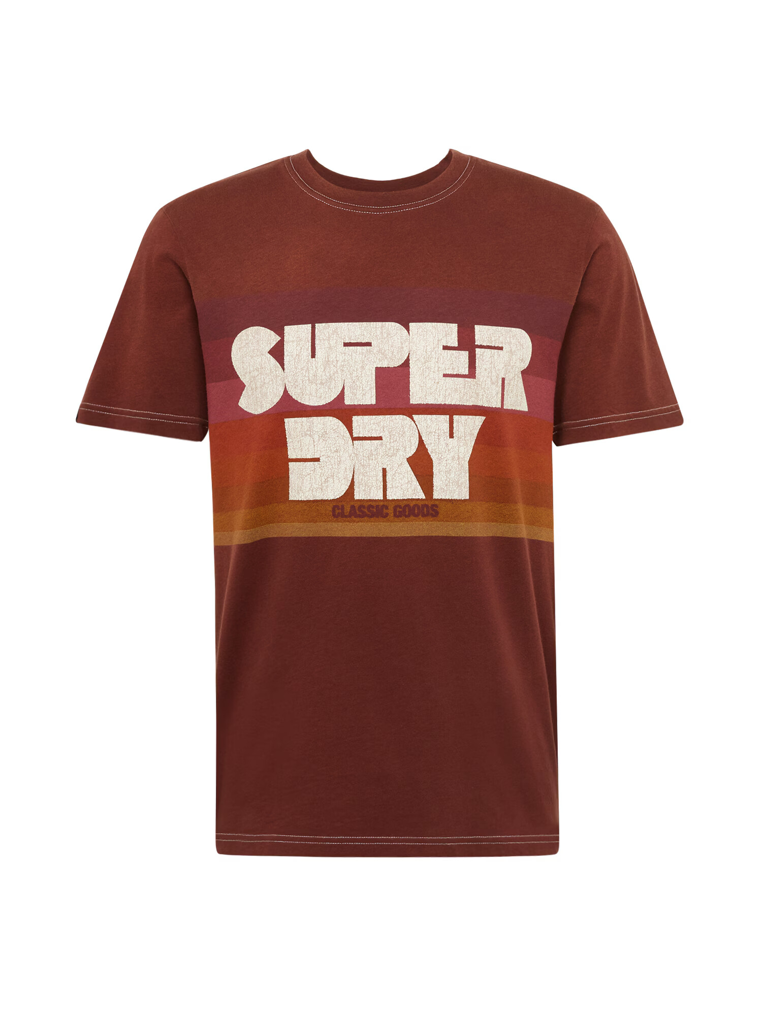 Superdry Tricou maro / maro ruginiu / roșu ruginiu / alb - Pled.ro