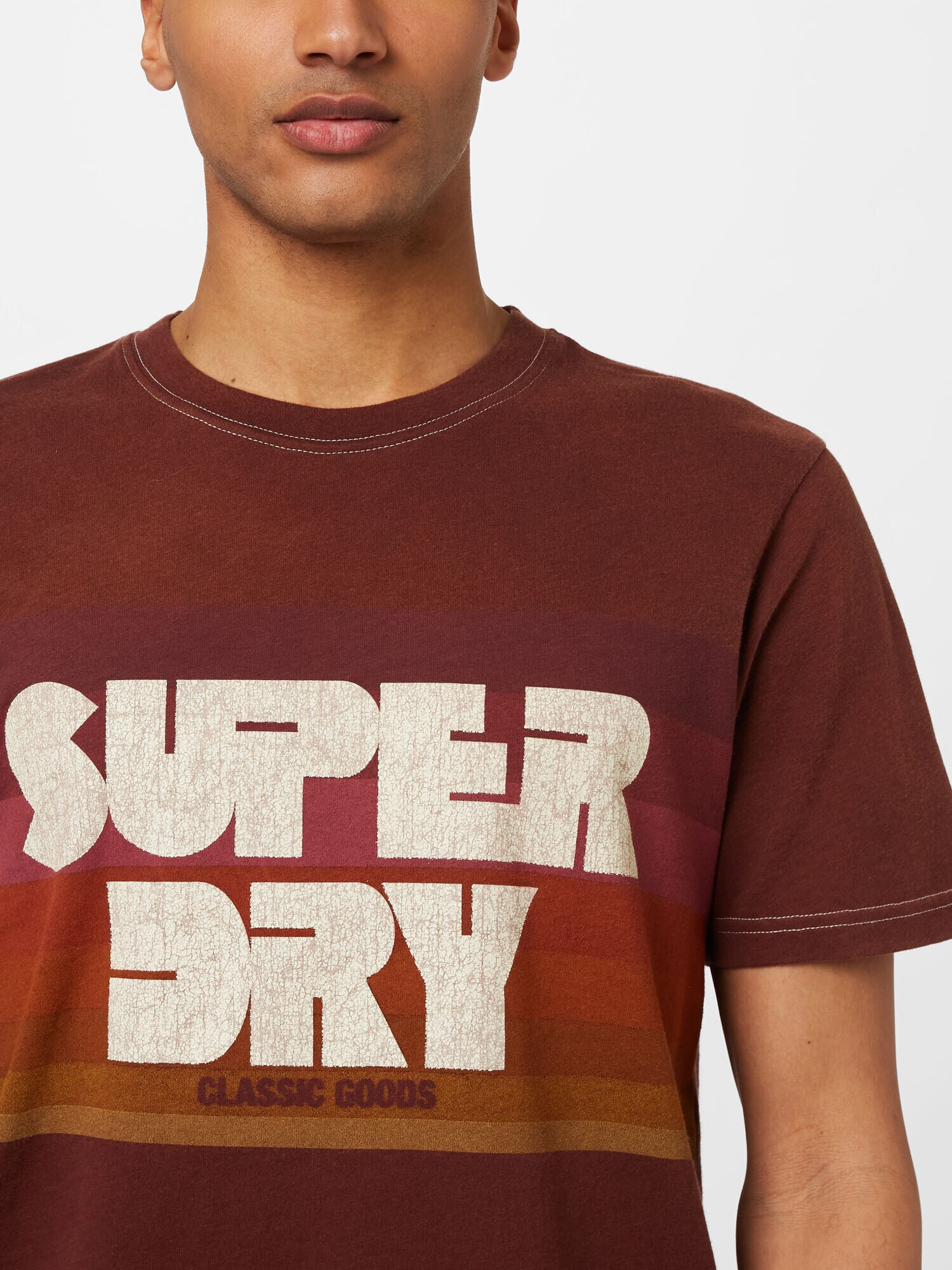 Superdry Tricou maro / maro ruginiu / roșu ruginiu / alb - Pled.ro