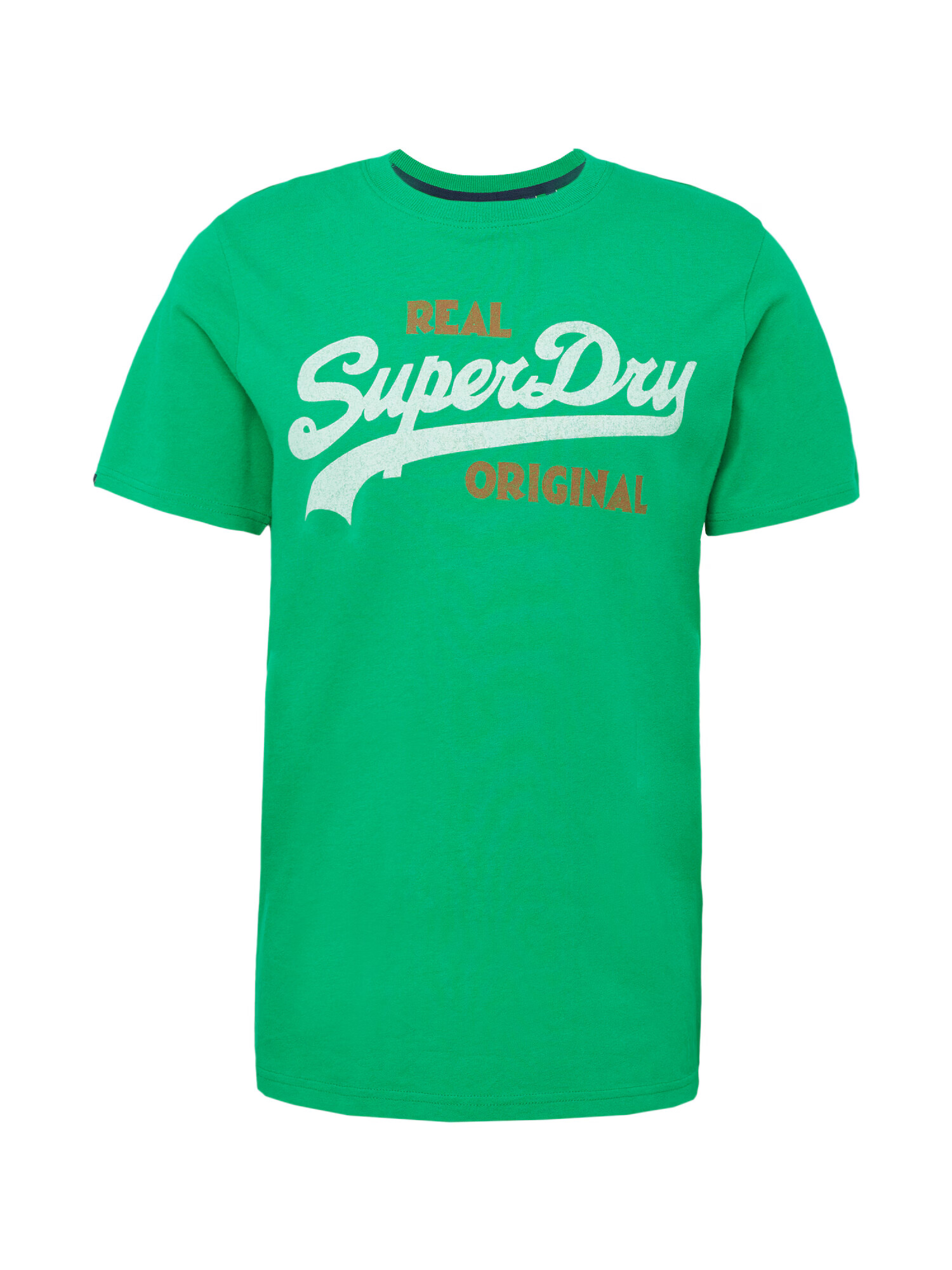 Superdry Tricou maro / verde / alb - Pled.ro