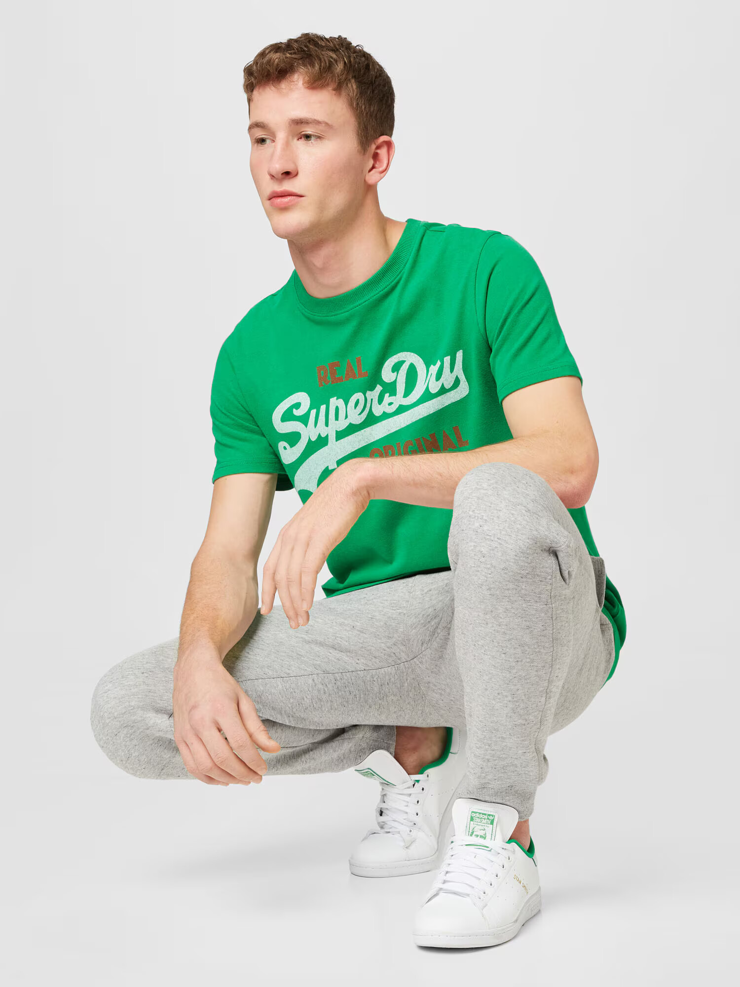 Superdry Tricou maro / verde / alb - Pled.ro