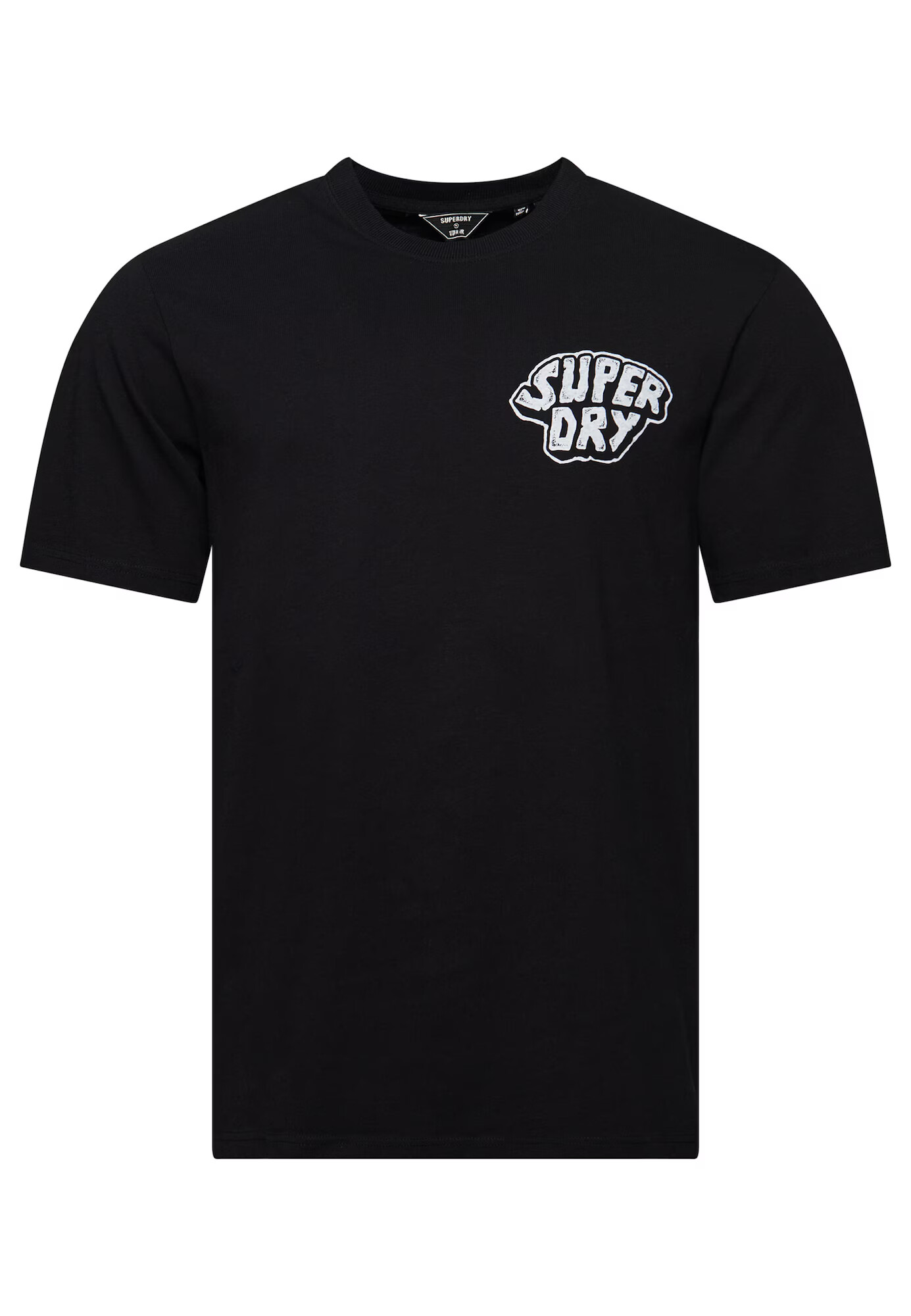 Superdry Tricou negru / alb - Pled.ro