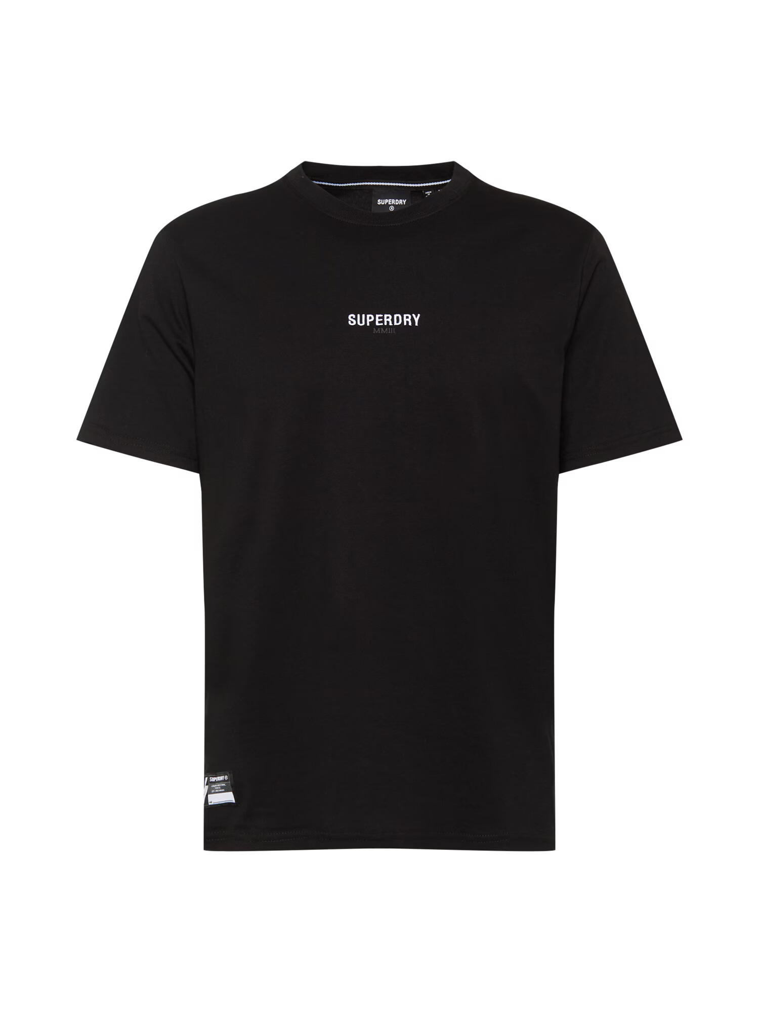 Superdry Tricou negru / alb - Pled.ro