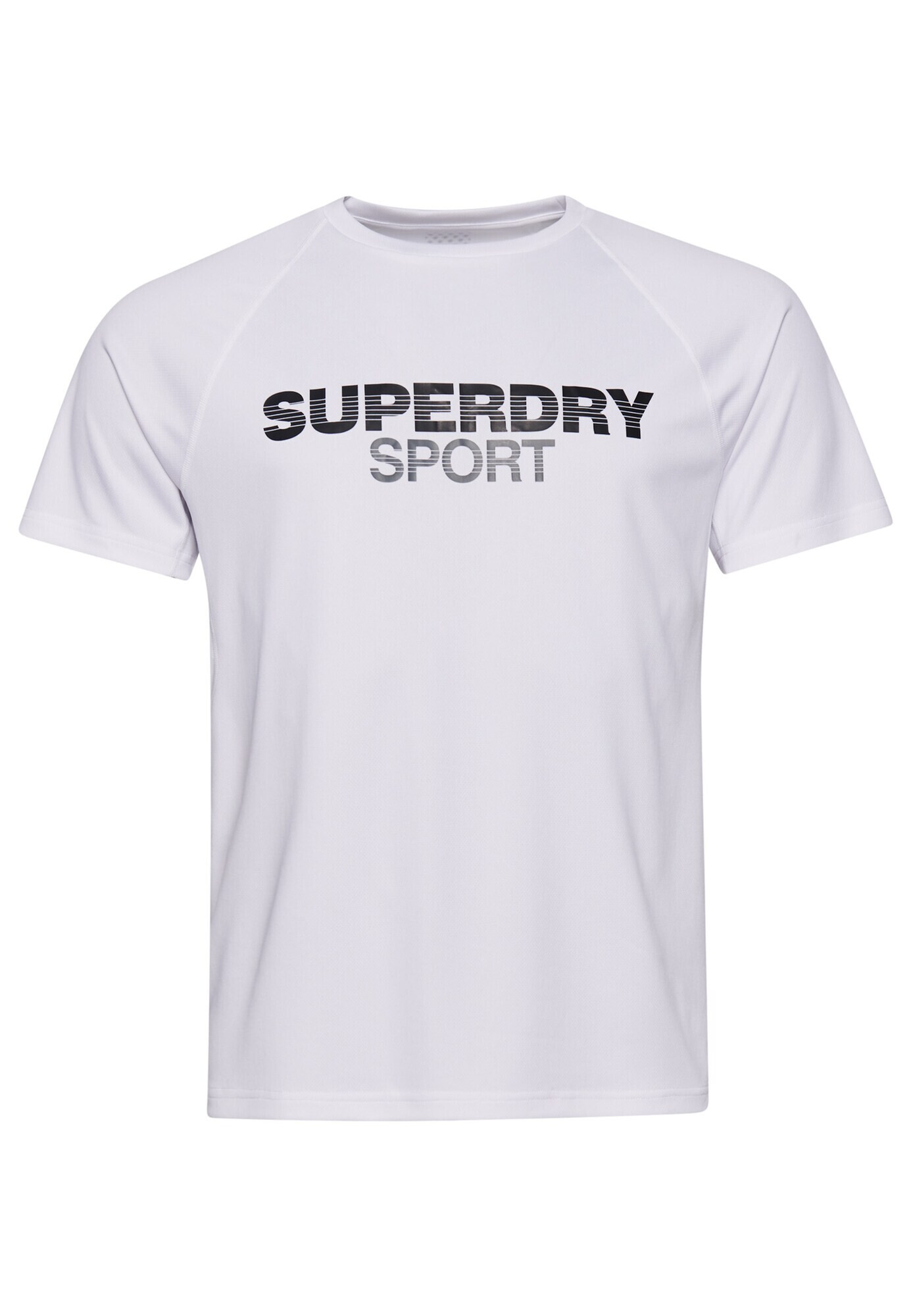 Superdry Tricou negru / alb - Pled.ro