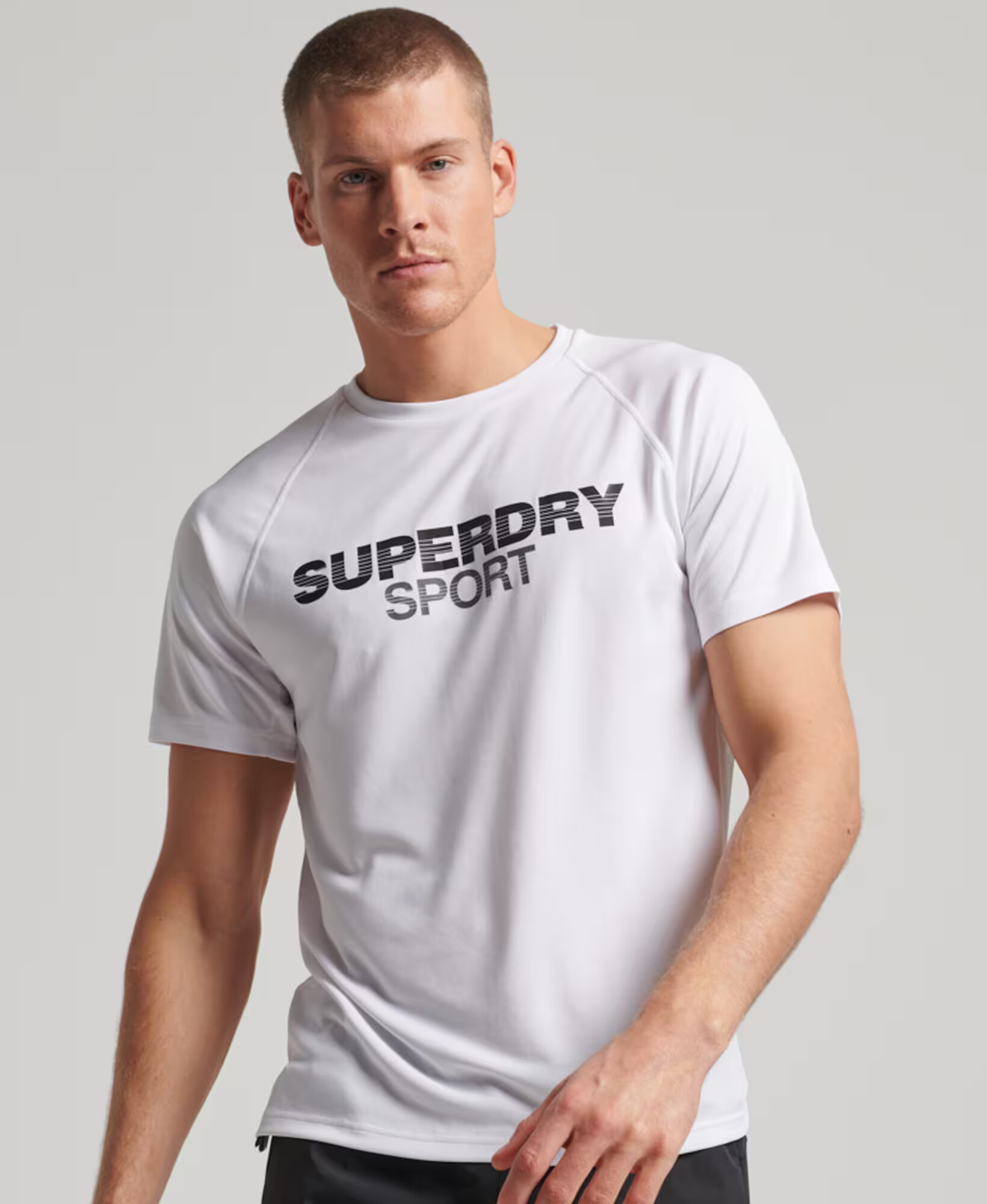 Superdry Tricou negru / alb - Pled.ro