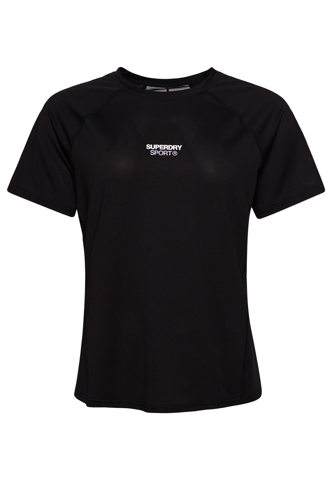 Superdry Tricou funcțional negru / alb - Pled.ro