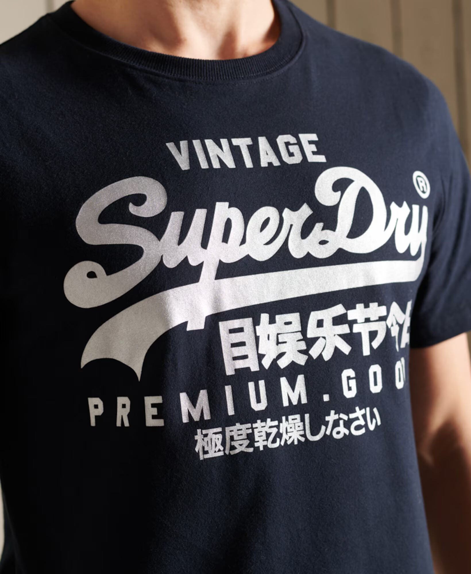 Superdry Tricou negru / alb - Pled.ro