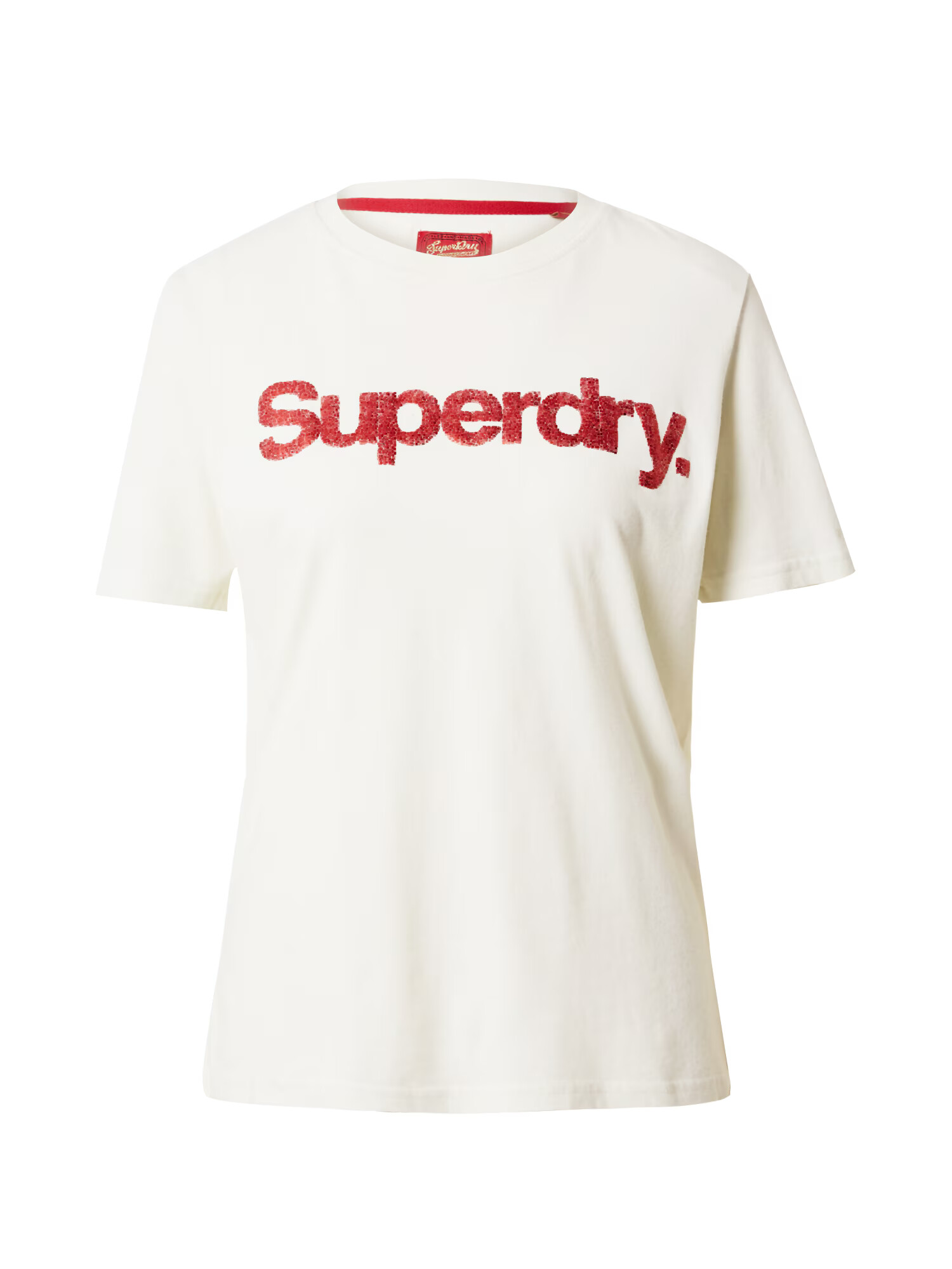 Superdry Tricou roșu / alb - Pled.ro