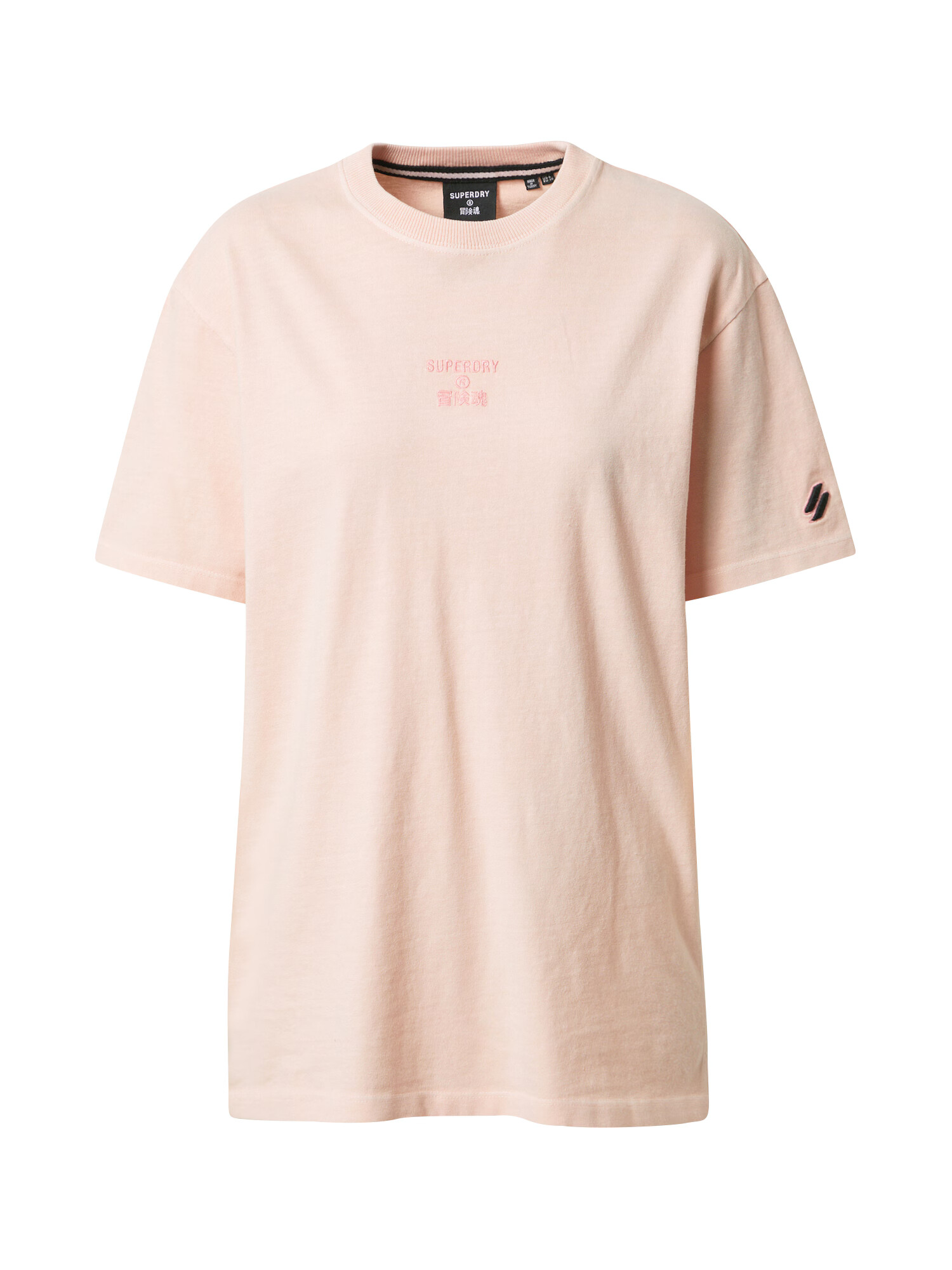 Superdry Tricou rosé / roz pastel / negru - Pled.ro