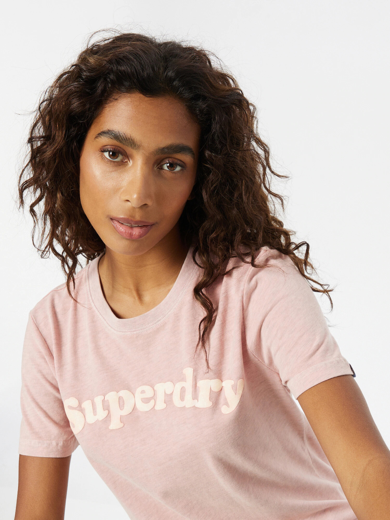 Superdry Tricou roz / alb - Pled.ro