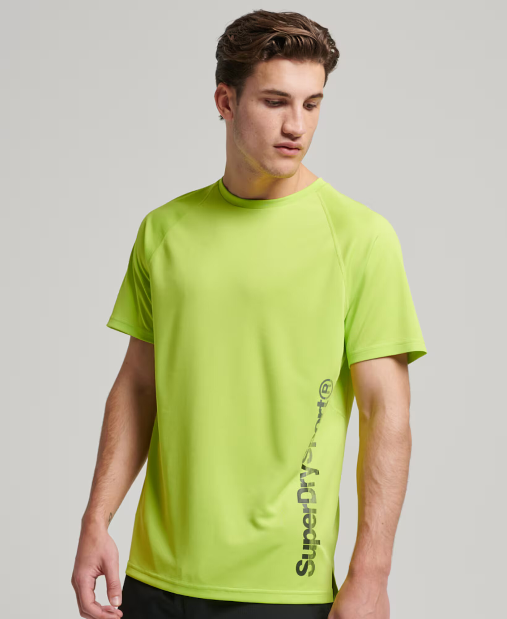 Superdry Tricou verde limetă / negru - Pled.ro